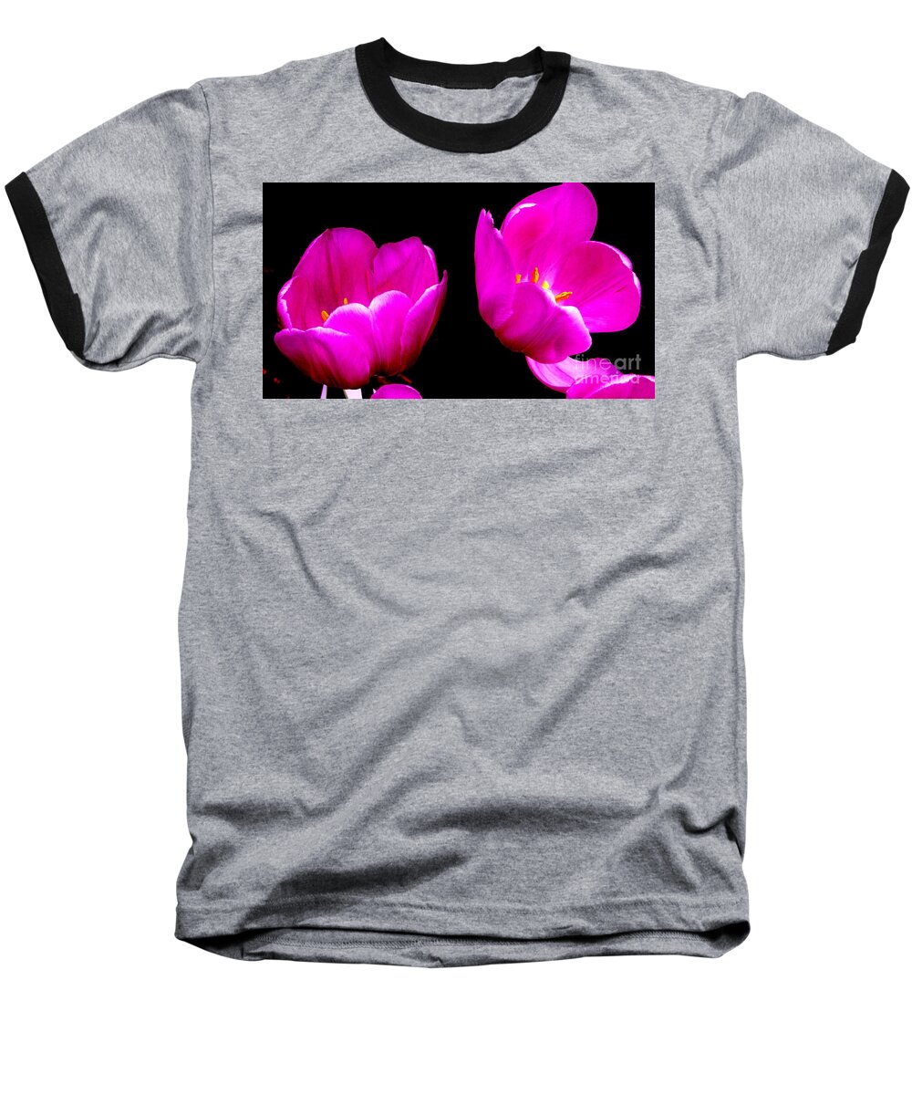 Two Tulips Baseball T-Shirt featuring the photograph Two Tulips by Tim Townsend