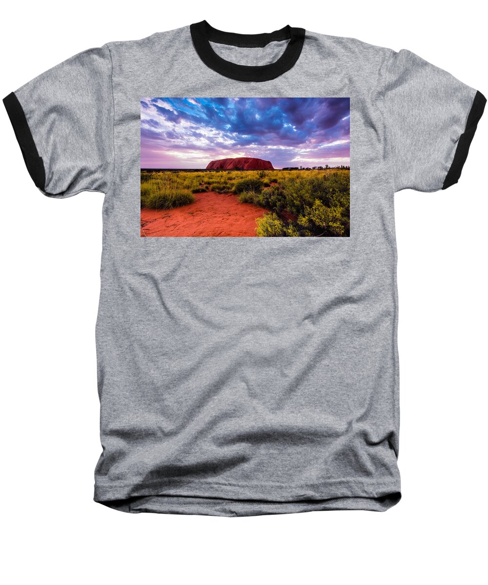 Uluru Baseball T-Shirt featuring the photograph Uluru by U Schade