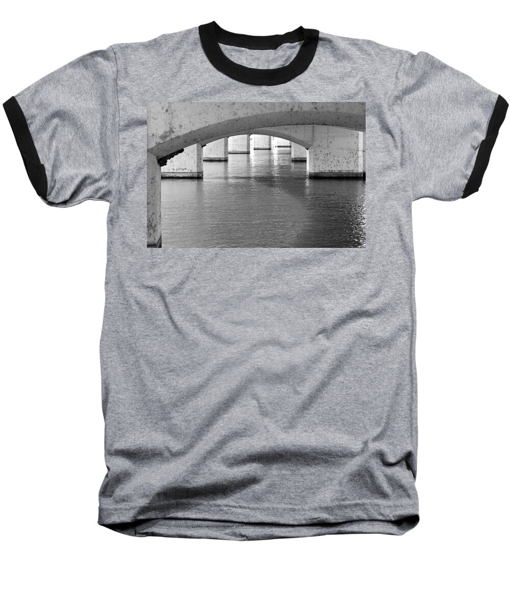 Bridge Baseball T-Shirt featuring the photograph Under The Bridge by Phyllis Denton