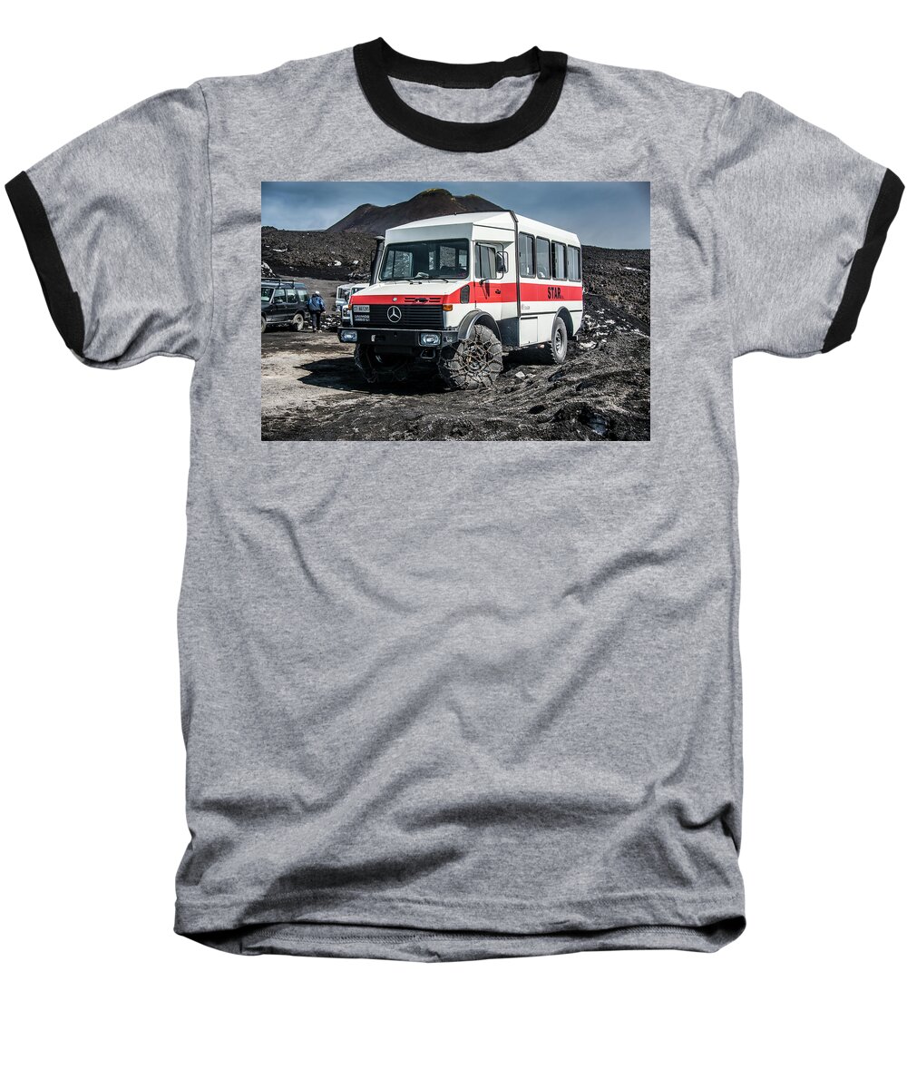  Baseball T-Shirt featuring the photograph Unimog on Mt. Etna by Patrick Boening