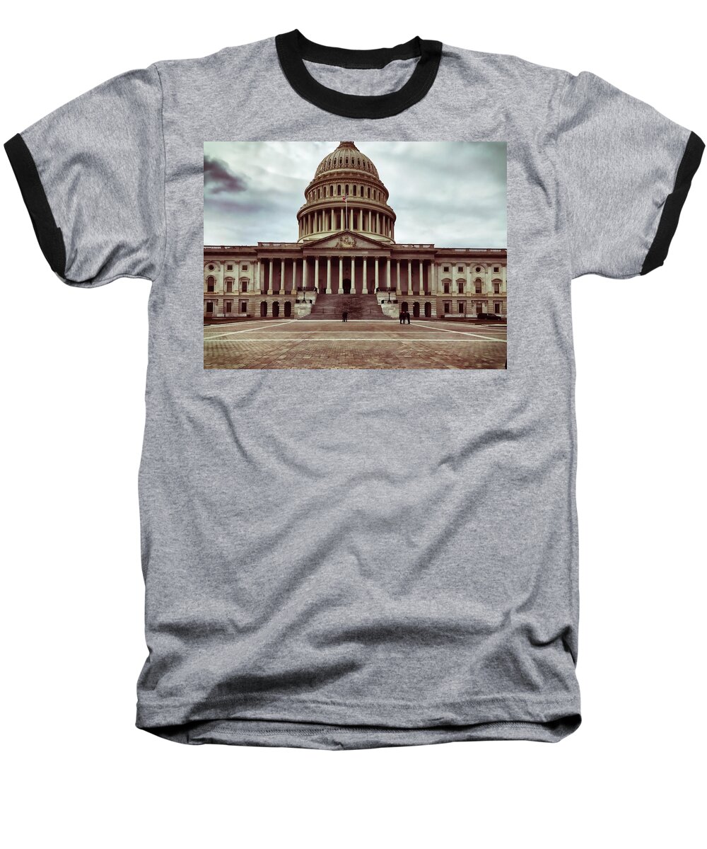 Capitol Baseball T-Shirt featuring the photograph United States Capitol Building by Chris Montcalmo