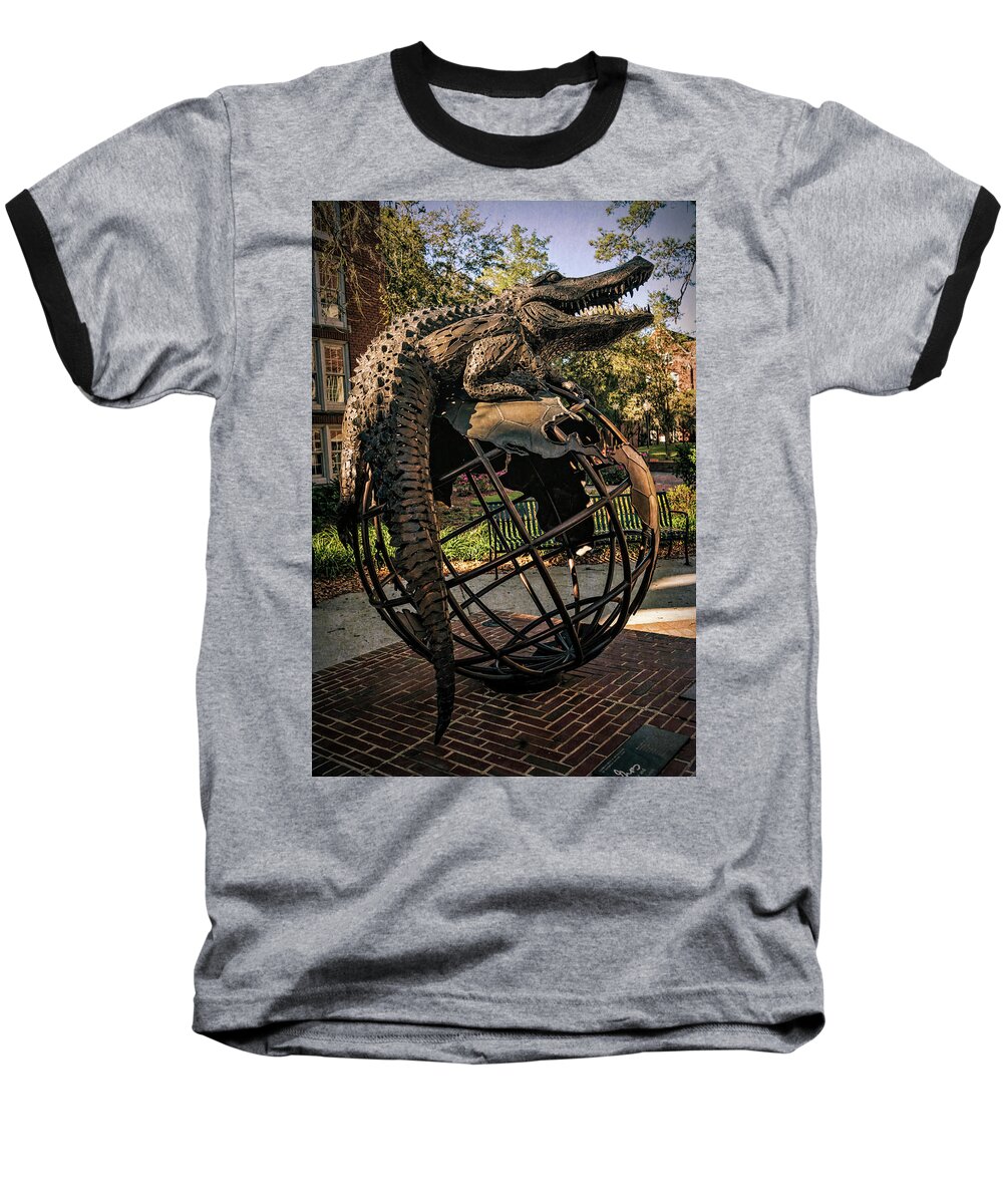 Florida Baseball T-Shirt featuring the photograph University of Florida Sculpture by Joan Carroll