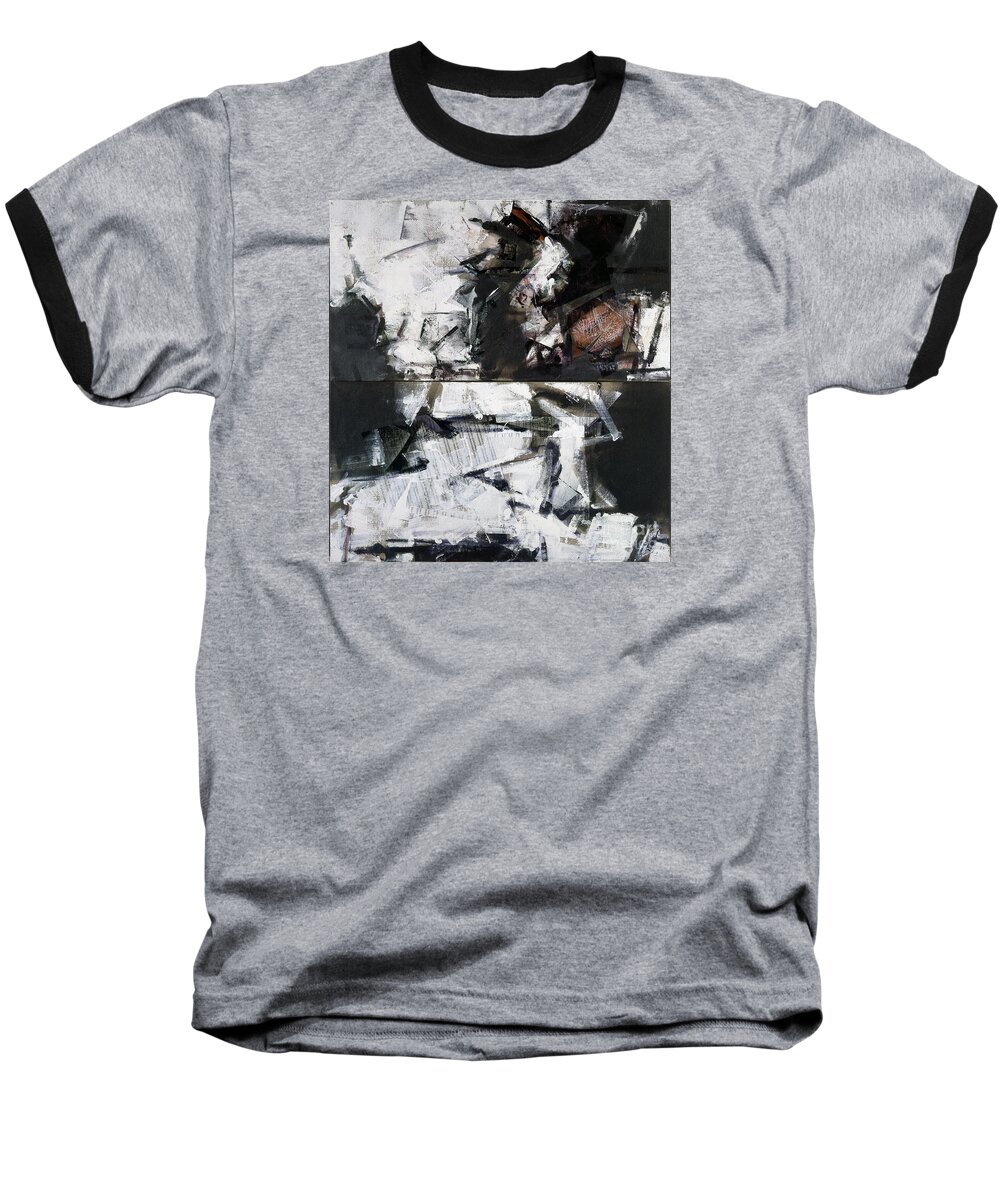 Panels Baseball T-Shirt featuring the painting Untitled II by Ritchard Rodriguez