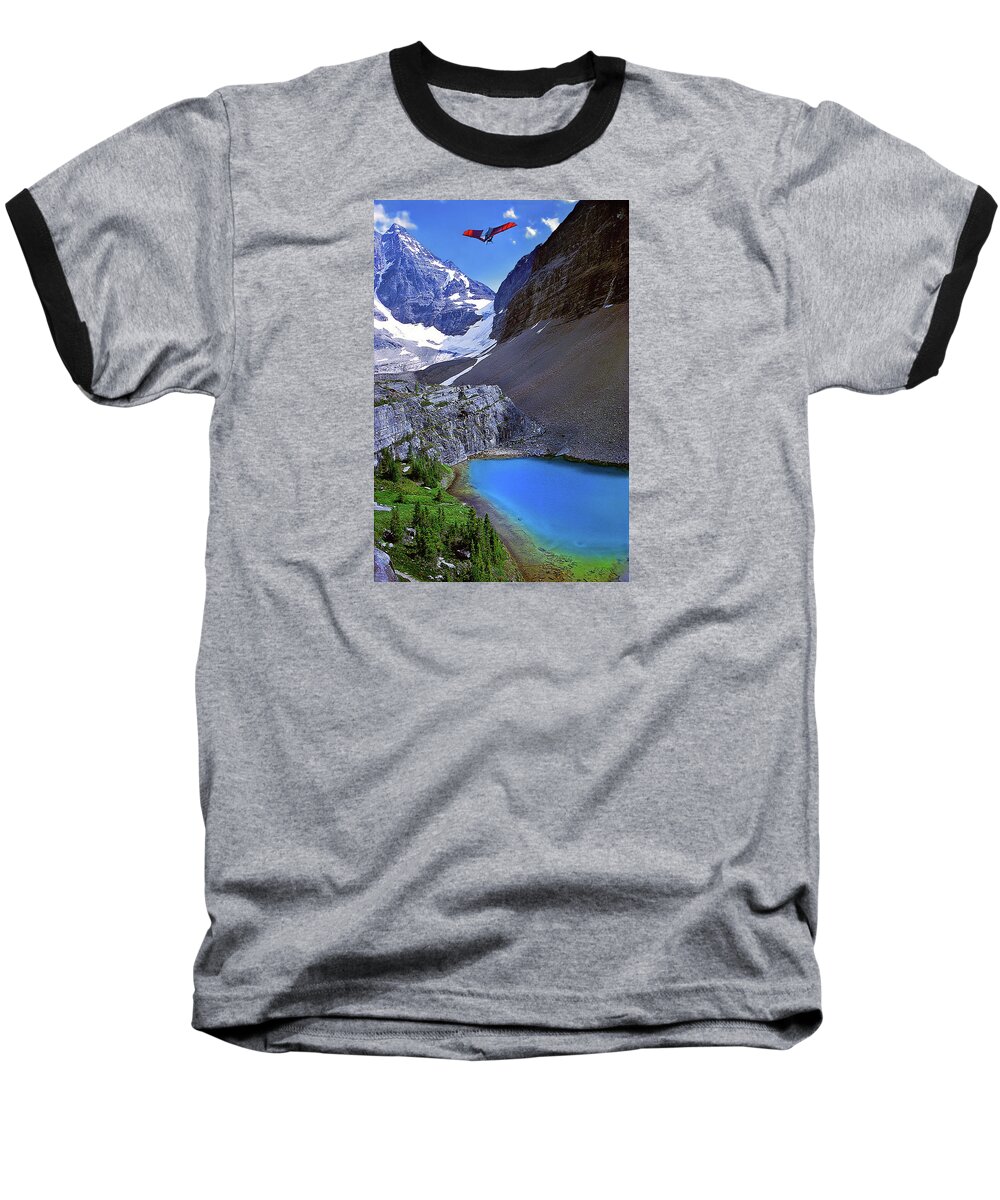 The Walkers Baseball T-Shirt featuring the photograph Up, Up, and Away by The Walkers