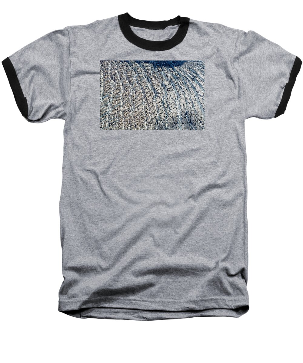 Alaska Baseball T-Shirt featuring the photograph Upclose and Personal of a Glacier by Waterdancer 