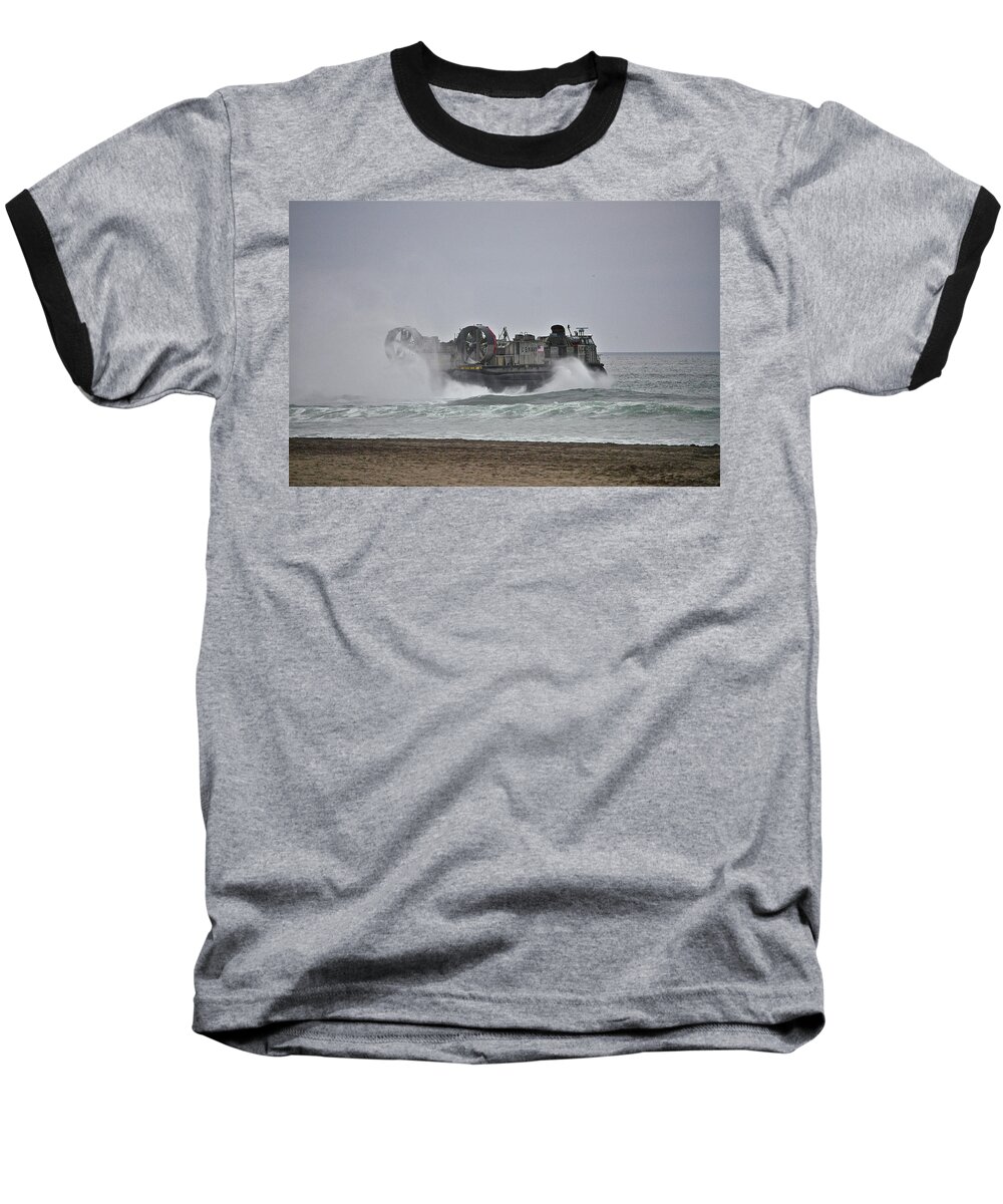 Us Baseball T-Shirt featuring the photograph Us Navy Hovercraft by Bridgette Gomes