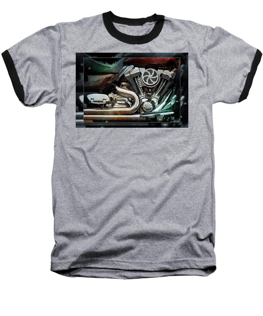 V Twin Baseball T-Shirt featuring the photograph V Twin by WB Johnston