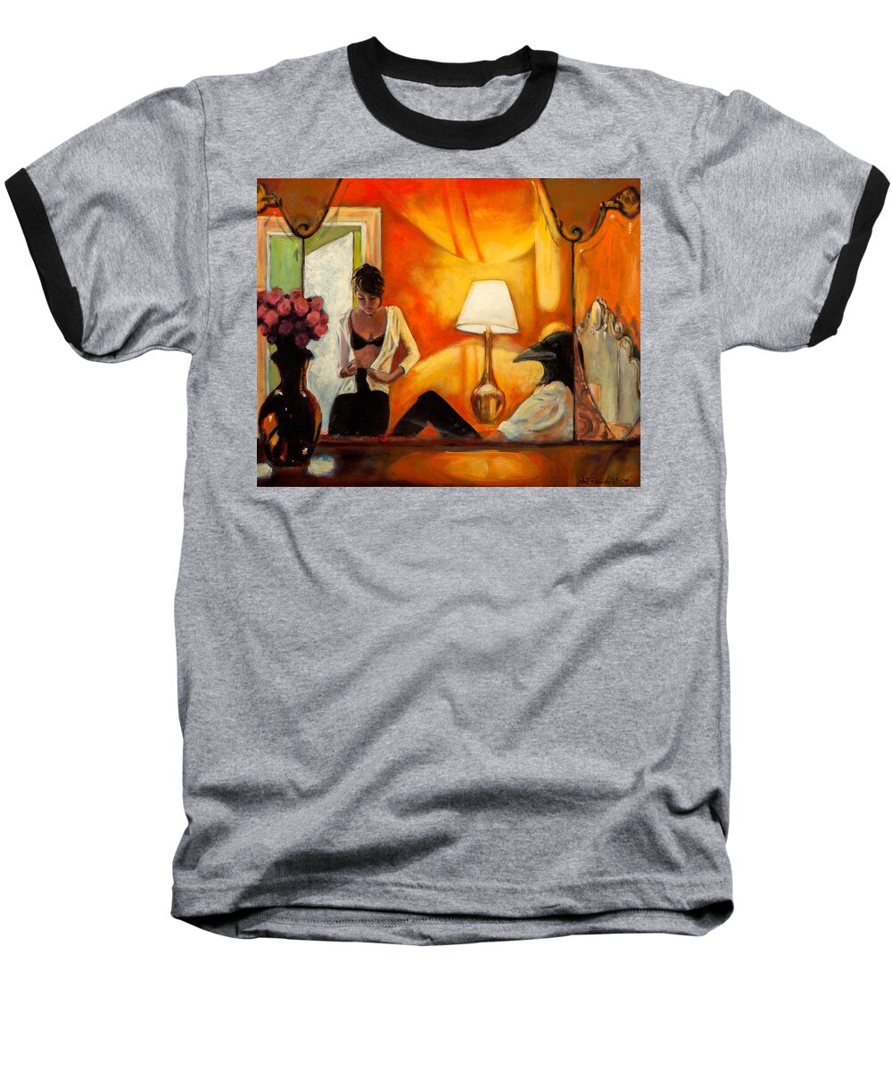 Couple Baseball T-Shirt featuring the painting Valentine's Day by Jason Reinhardt