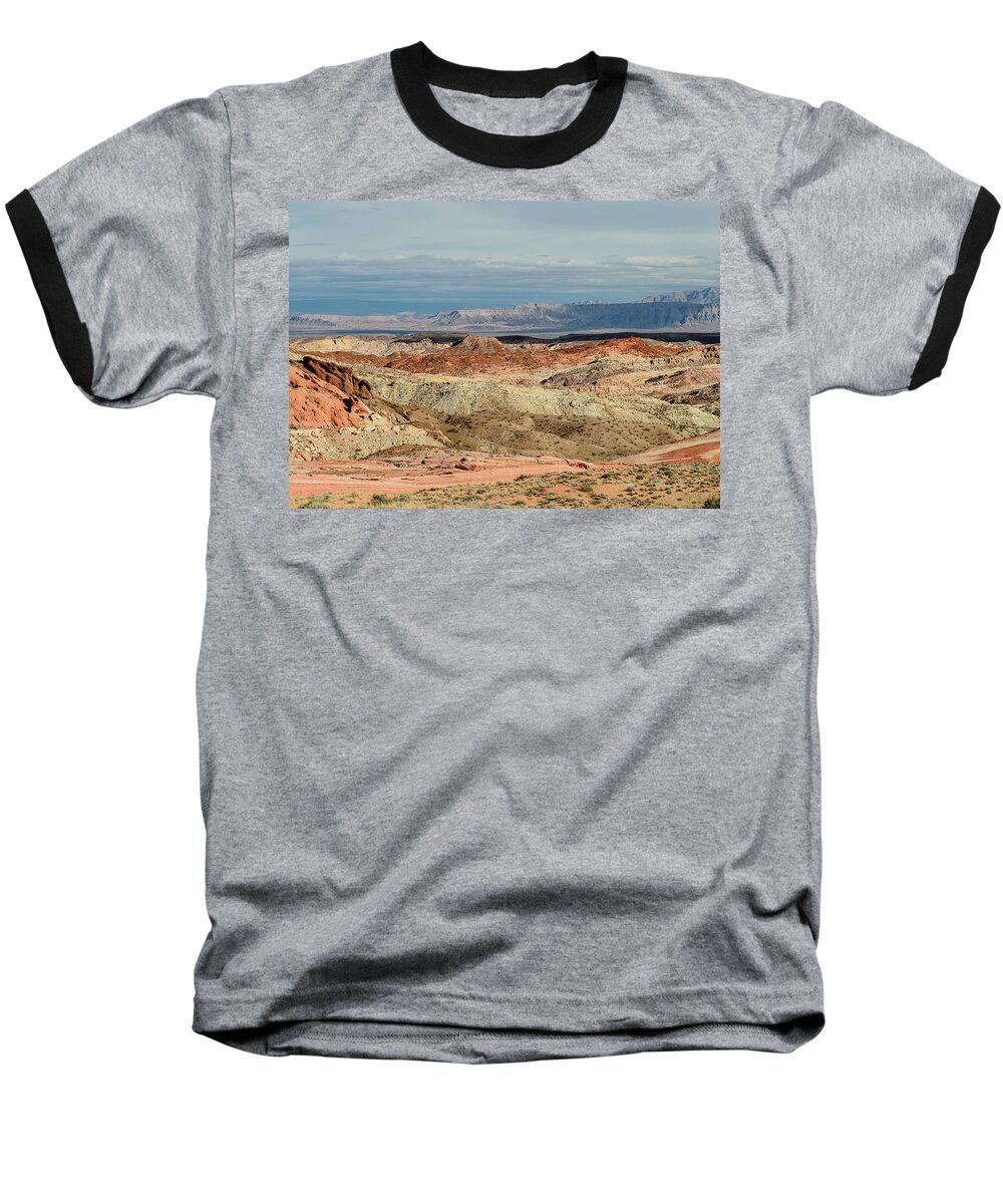 Red Rock Baseball T-Shirt featuring the photograph Valley of Fire, Nevada by Tom Potter