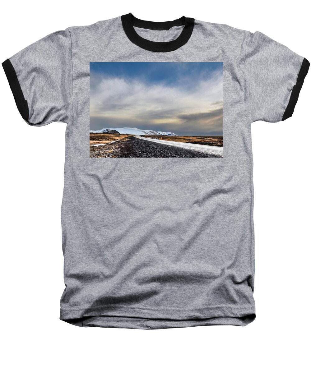 Iceland Baseball T-Shirt featuring the photograph Vanishing Point by Geoff Smith