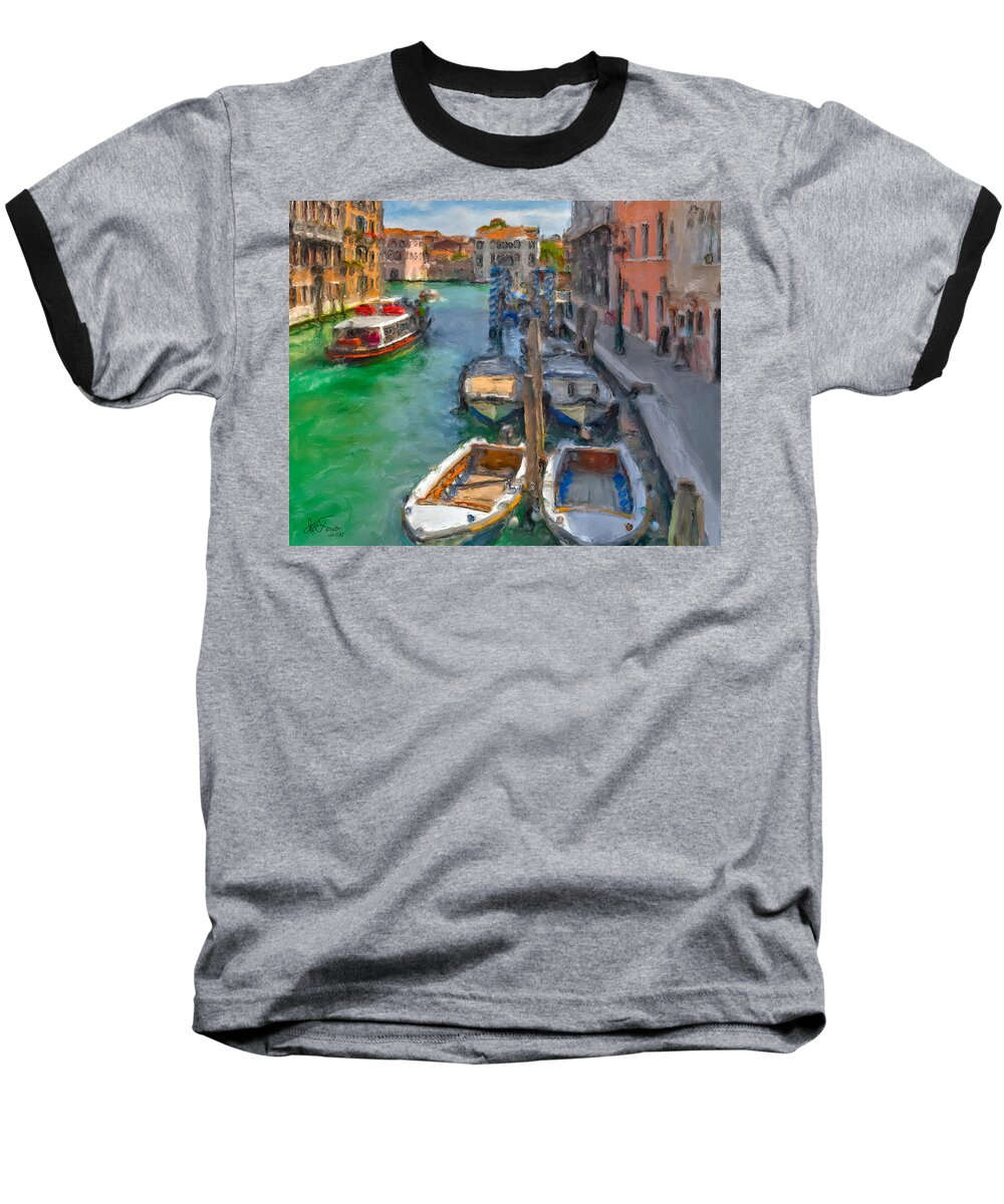 Green Venetian Lagoon Baseball T-Shirt featuring the photograph Venezia. Cannaregio by Juan Carlos Ferro Duque