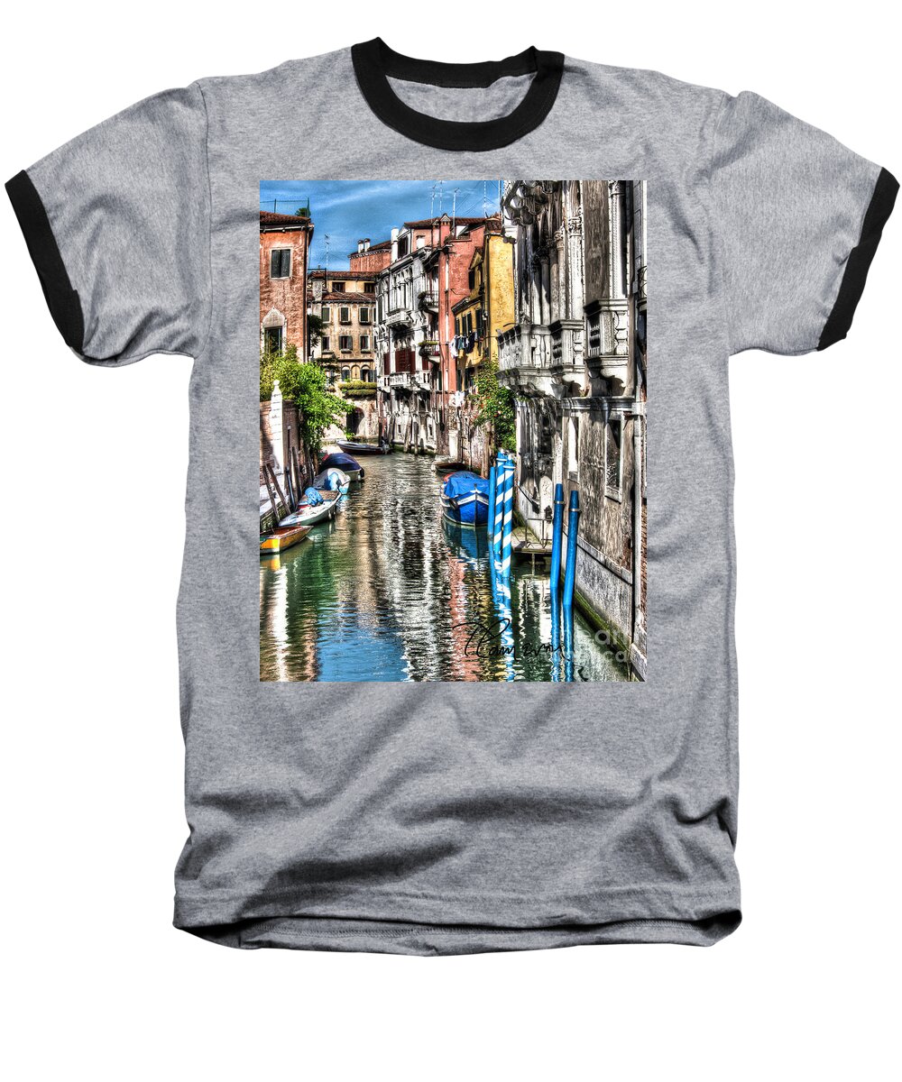 Viale Di Venezia Baseball T-Shirt featuring the photograph Viale di Venezia by Tom Cameron