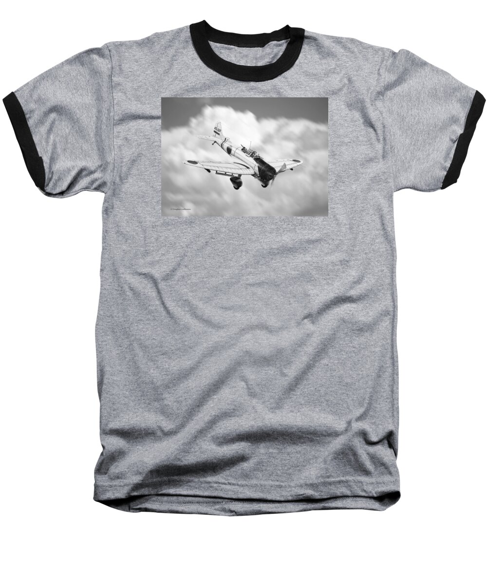 Military Baseball T-Shirt featuring the drawing Vichi Val by Douglas Castleman