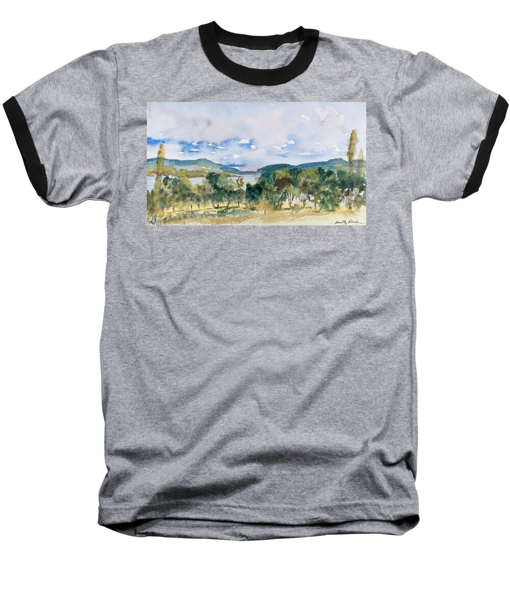 Australia Baseball T-Shirt featuring the painting View of D'Entrecasteaux Channel from Birchs Bay, Tasmania by Dorothy Darden