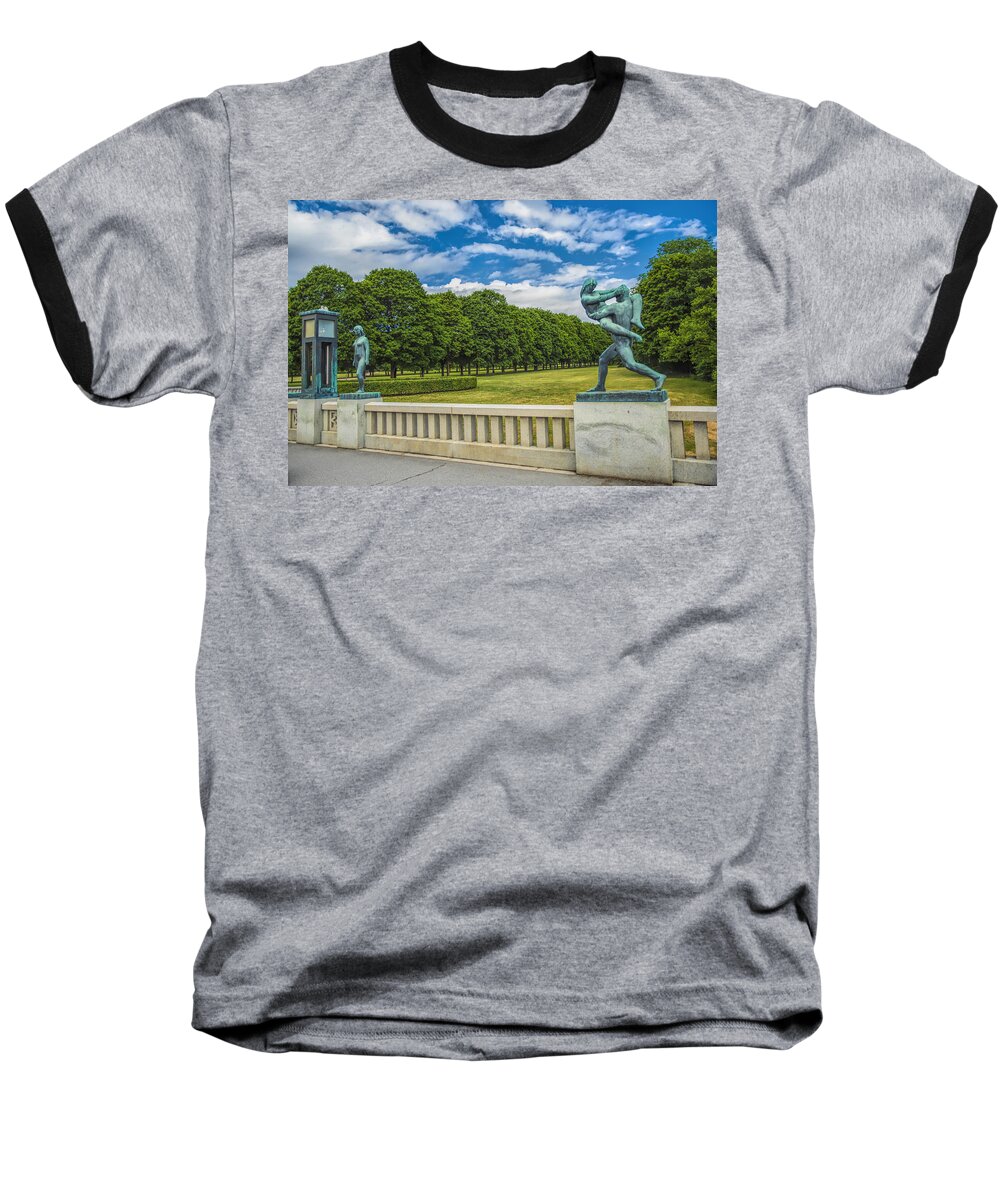 Vigeland Park Baseball T-Shirt featuring the photograph Vigeland Park by Mick Burkey