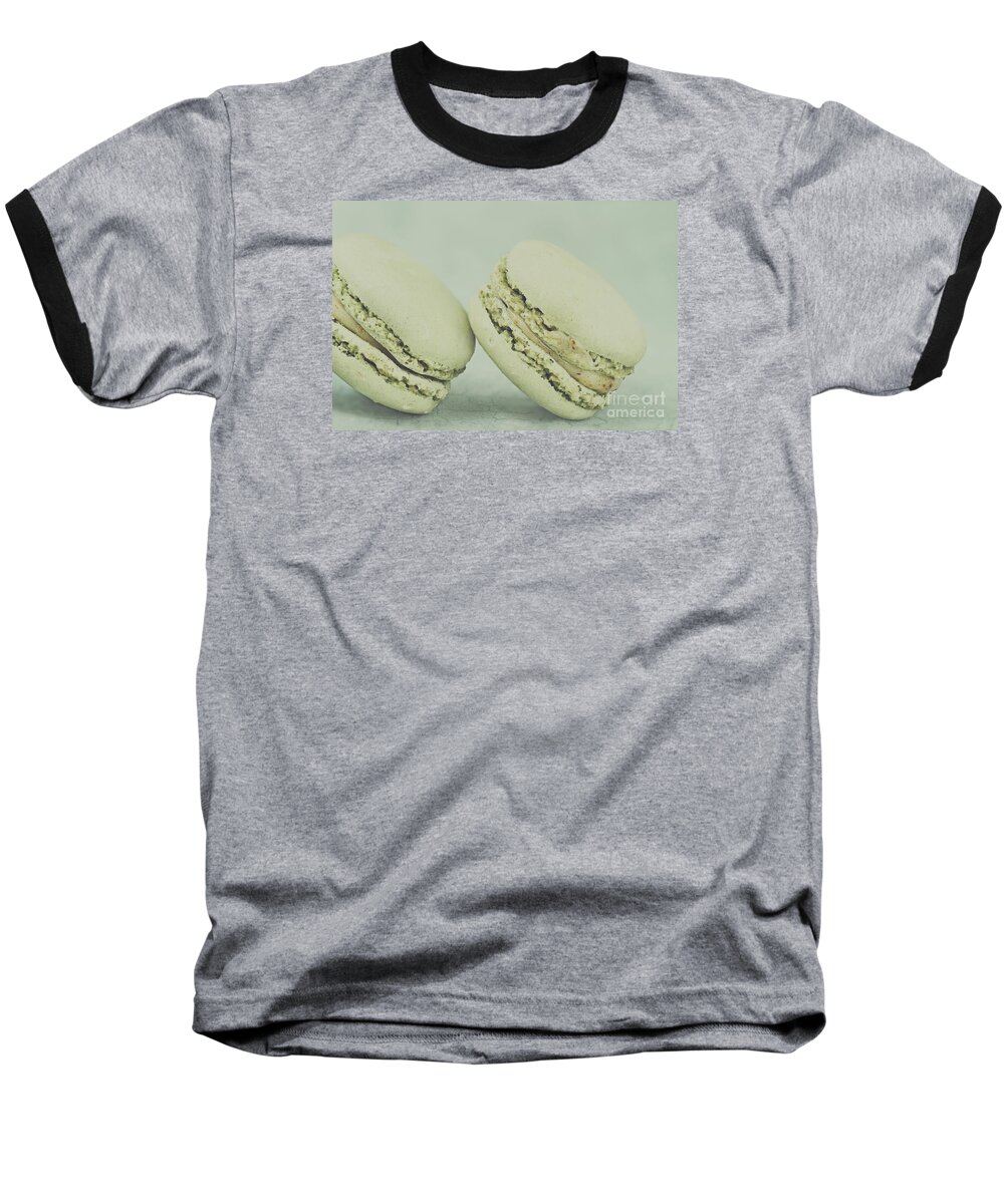 Macaron Baseball T-Shirt featuring the photograph Vintage Pistachio Macarons by Stephanie Frey