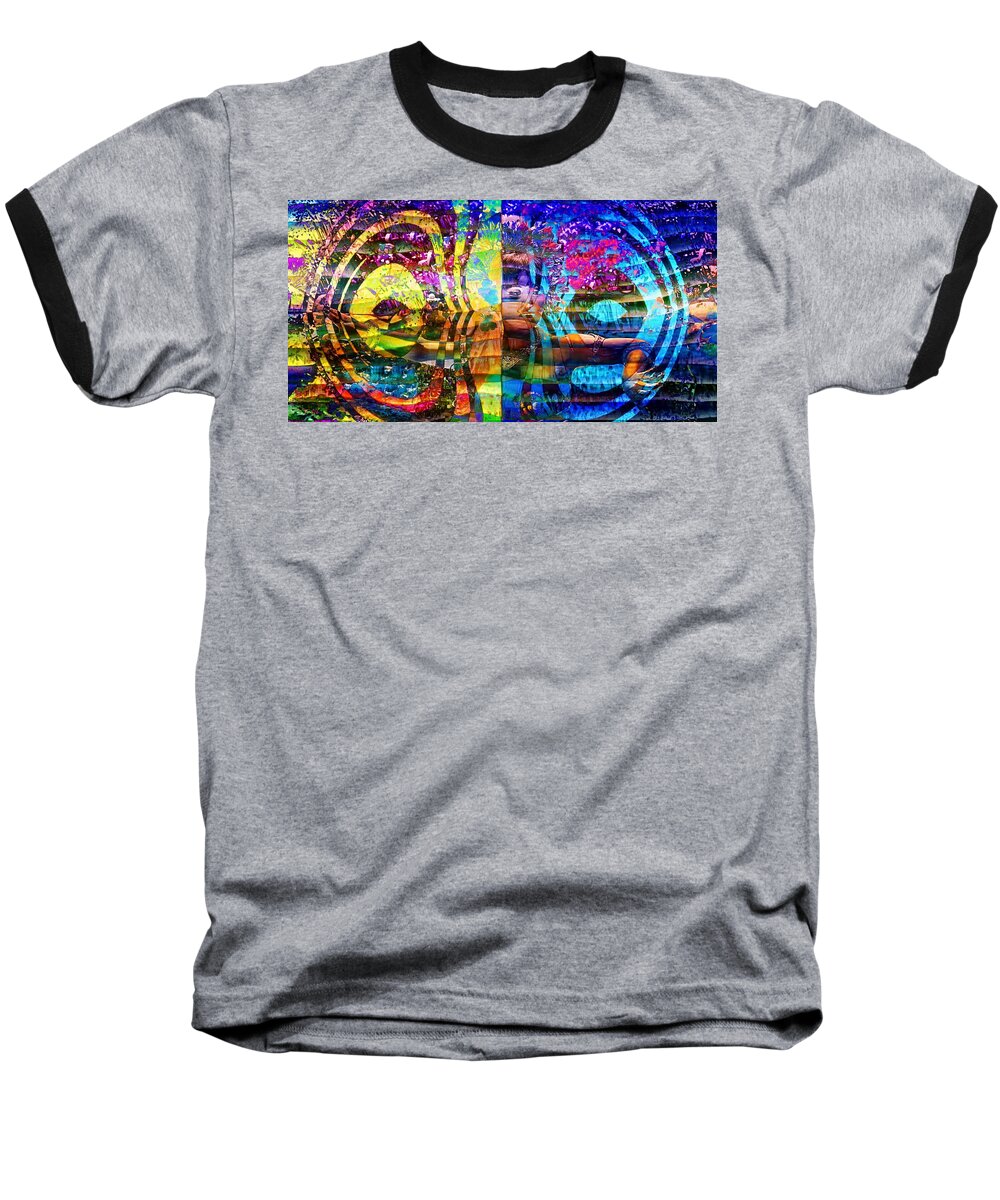 Violet Dream Baseball T-Shirt featuring the photograph Violet dream spiral by Jean Francois Gil