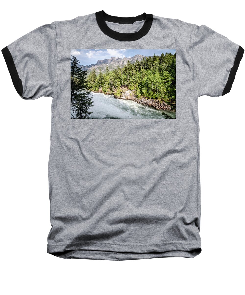 Glacier Baseball T-Shirt featuring the photograph Visit Montana by Margaret Pitcher