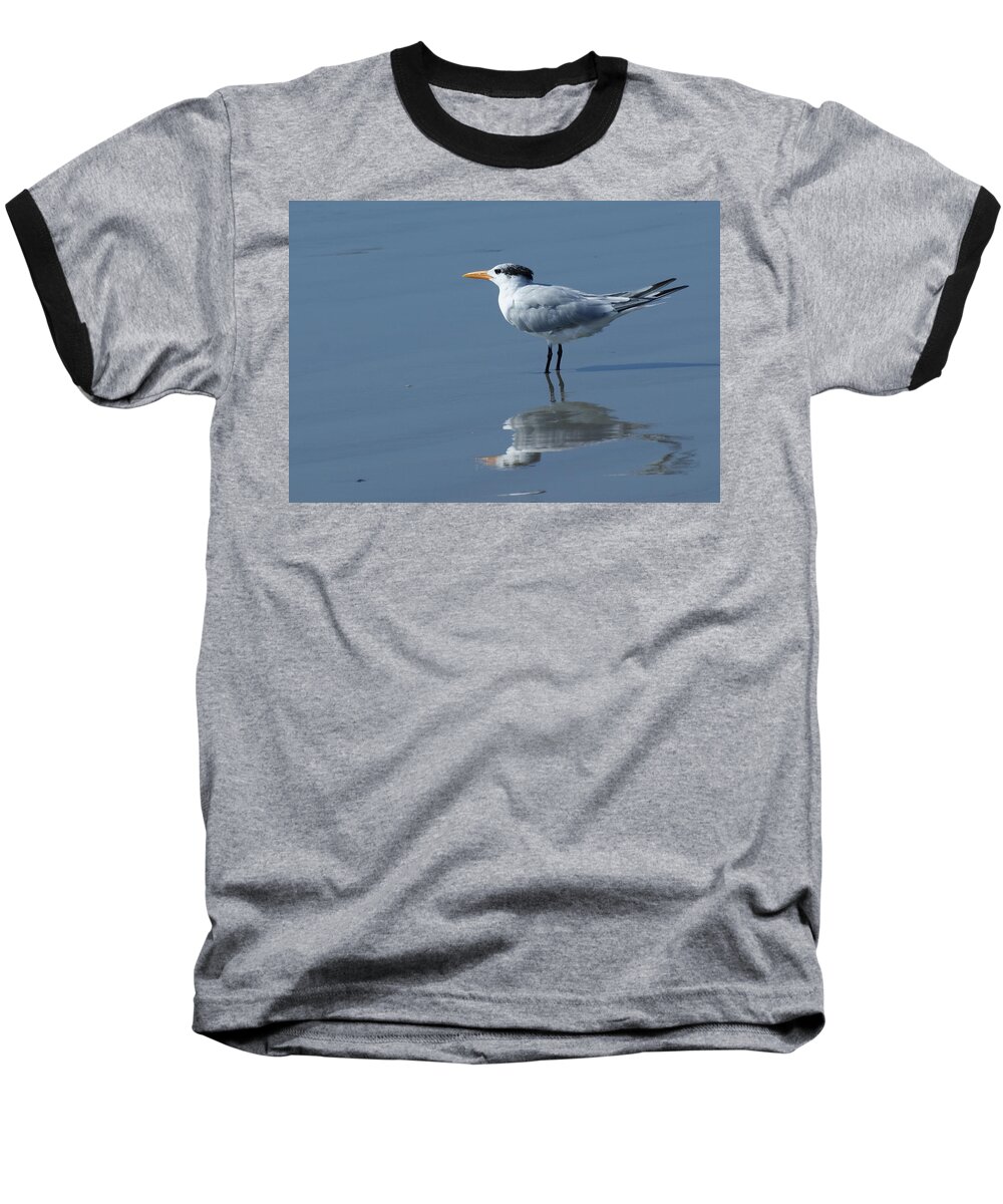 Ocean Baseball T-Shirt featuring the painting Waiting in the Surf by Theresa Cangelosi