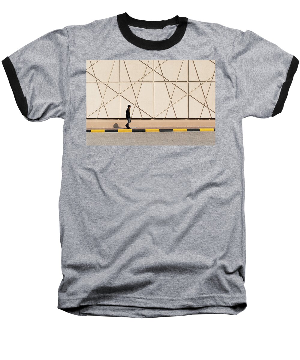 Urban Baseball T-Shirt featuring the photograph Walk the Line by Stuart Allen