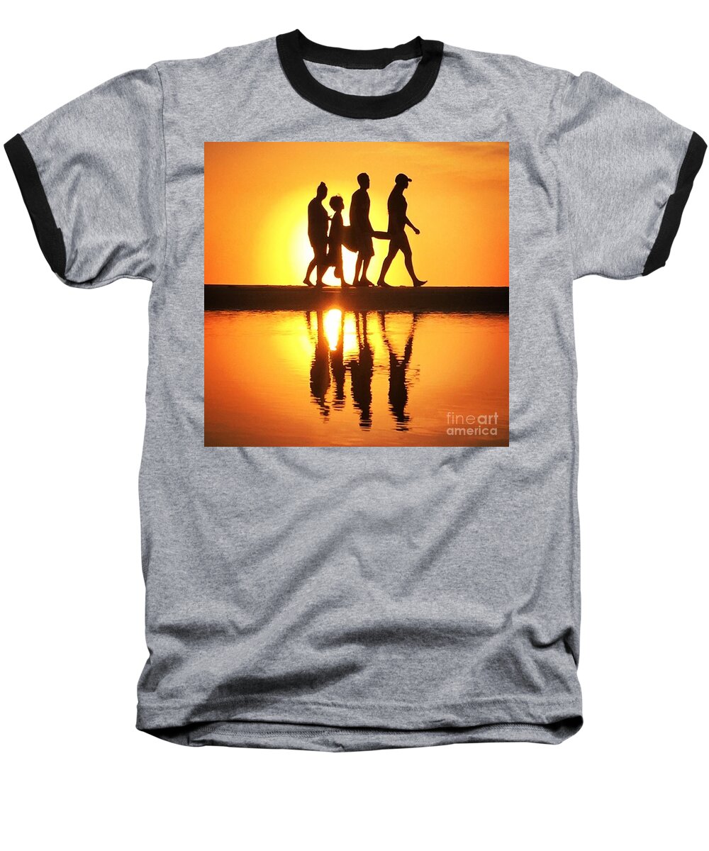 Beach Baseball T-Shirt featuring the photograph Walking on Sunshine by LeeAnn Kendall