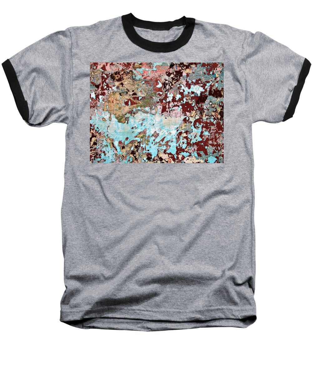 Texture Baseball T-Shirt featuring the photograph Wall Abstract 128 by Maria Huntley