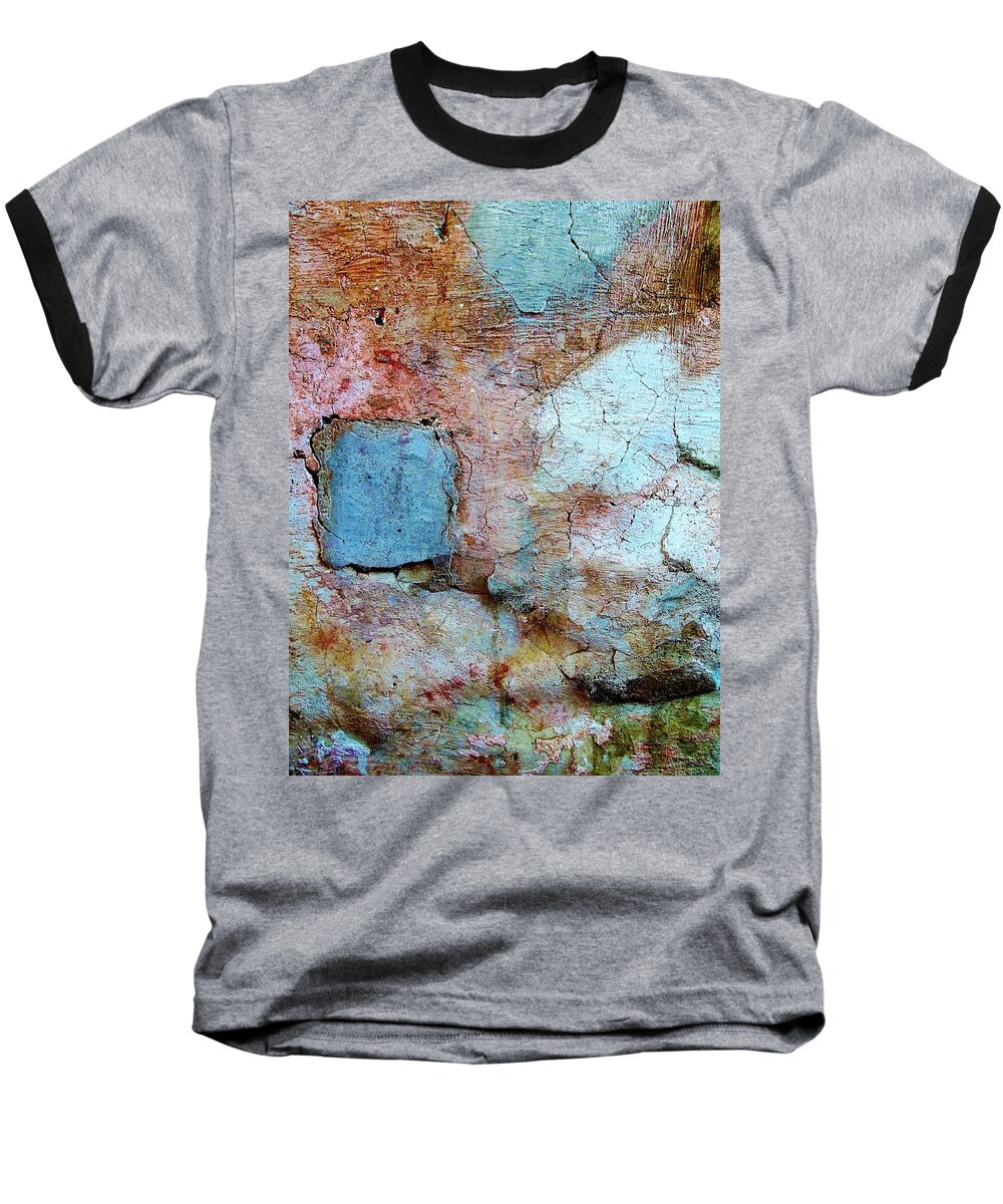 Texture Baseball T-Shirt featuring the photograph Wall Abstract 138 by Maria Huntley