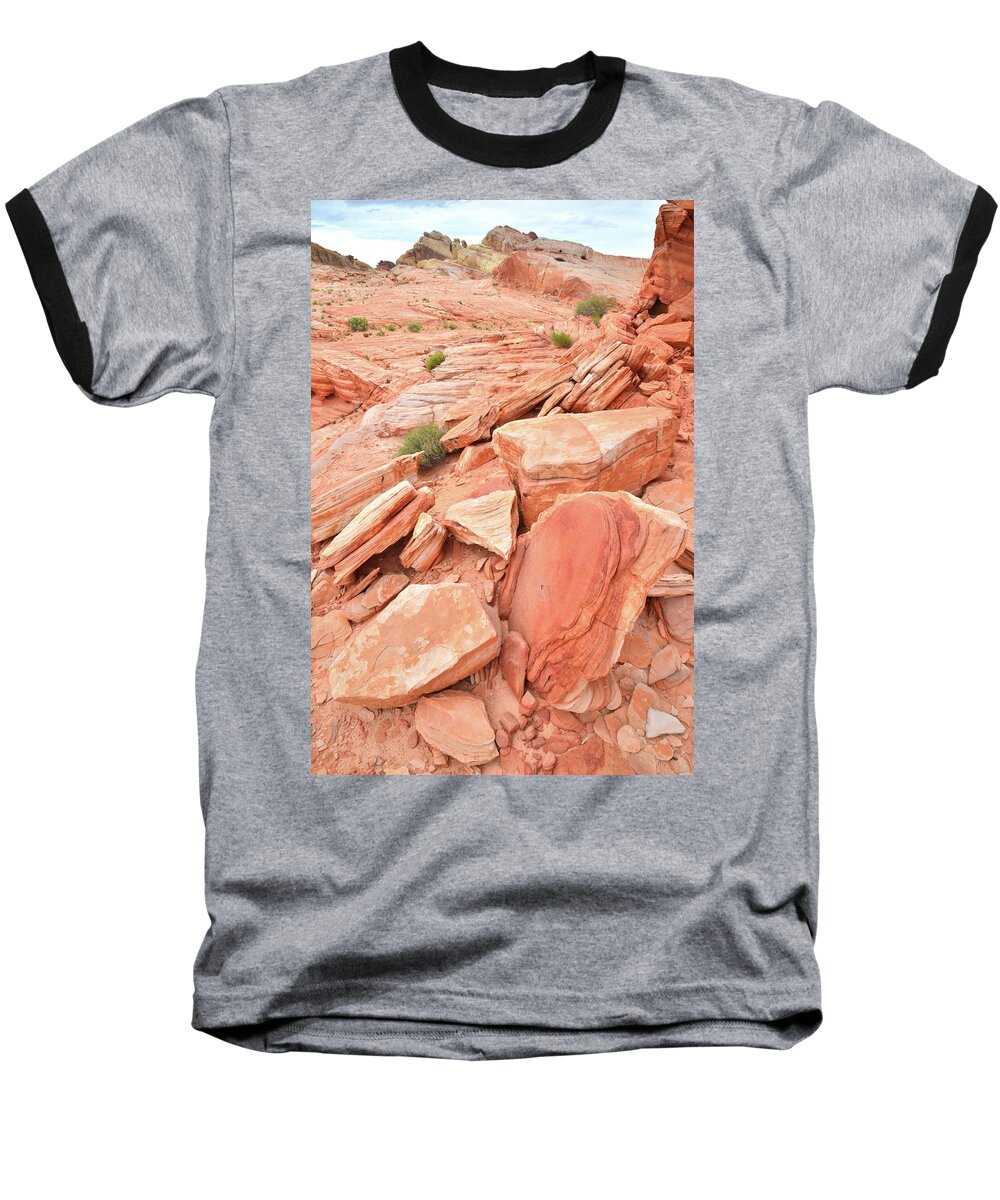 Valley Of Fire State Park Baseball T-Shirt featuring the photograph Wash 4 Color in Valley of Fire by Ray Mathis