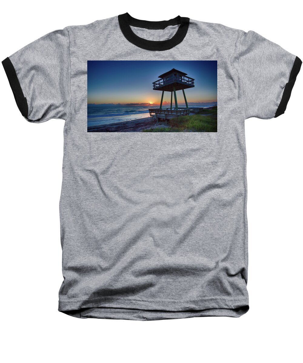 Landscape Baseball T-Shirt featuring the photograph Watch Tower Sunrise 2 by Dillon Kalkhurst