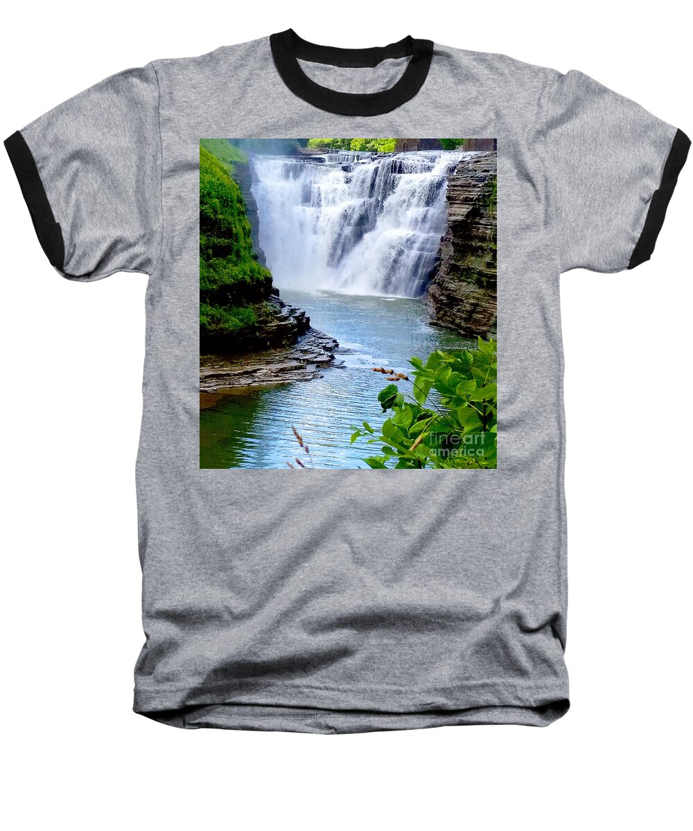 Water Falls Baseball T-Shirt featuring the photograph Water Falls by Raymond Earley