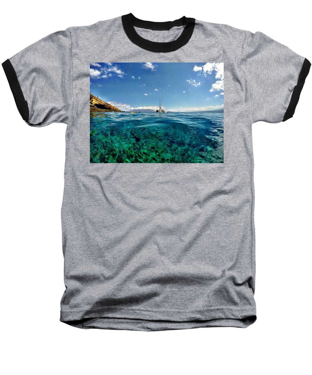 Maui Baseball T-Shirt featuring the photograph Water Shot by Michael Albright