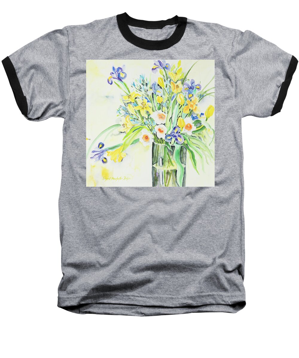 Flowers Baseball T-Shirt featuring the painting Watercolor Series 143 by Ingrid Dohm