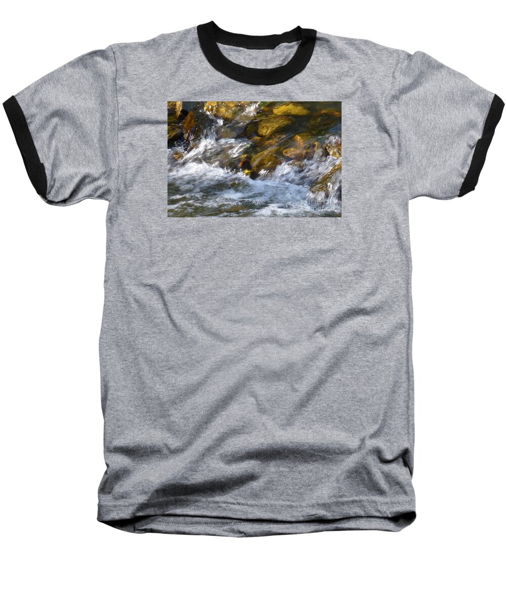 Abstract Nature Baseball T-Shirt featuring the photograph Watercourse by Jean Bernard Roussilhe