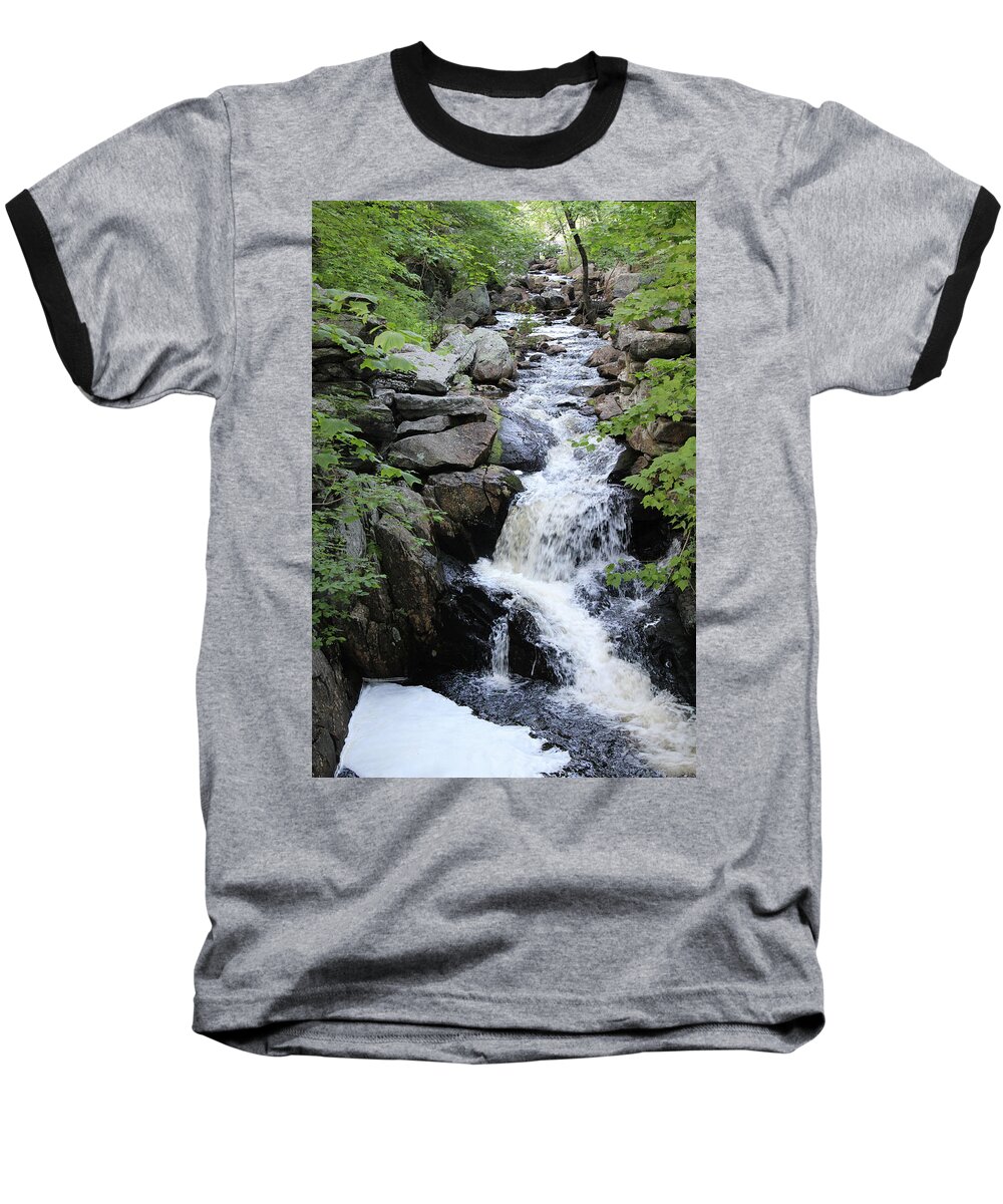 Pillsbury Baseball T-Shirt featuring the photograph Waterfall Pillsbury State Park by Samantha Delory