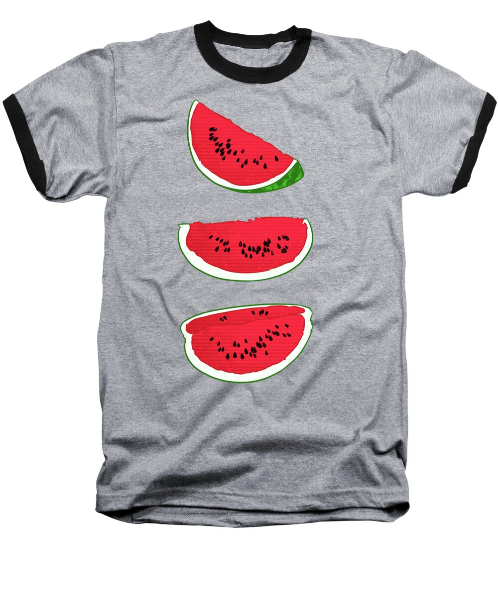 Watermelon Baseball T-Shirt featuring the digital art Watermelon by Evgenia Chuvardina