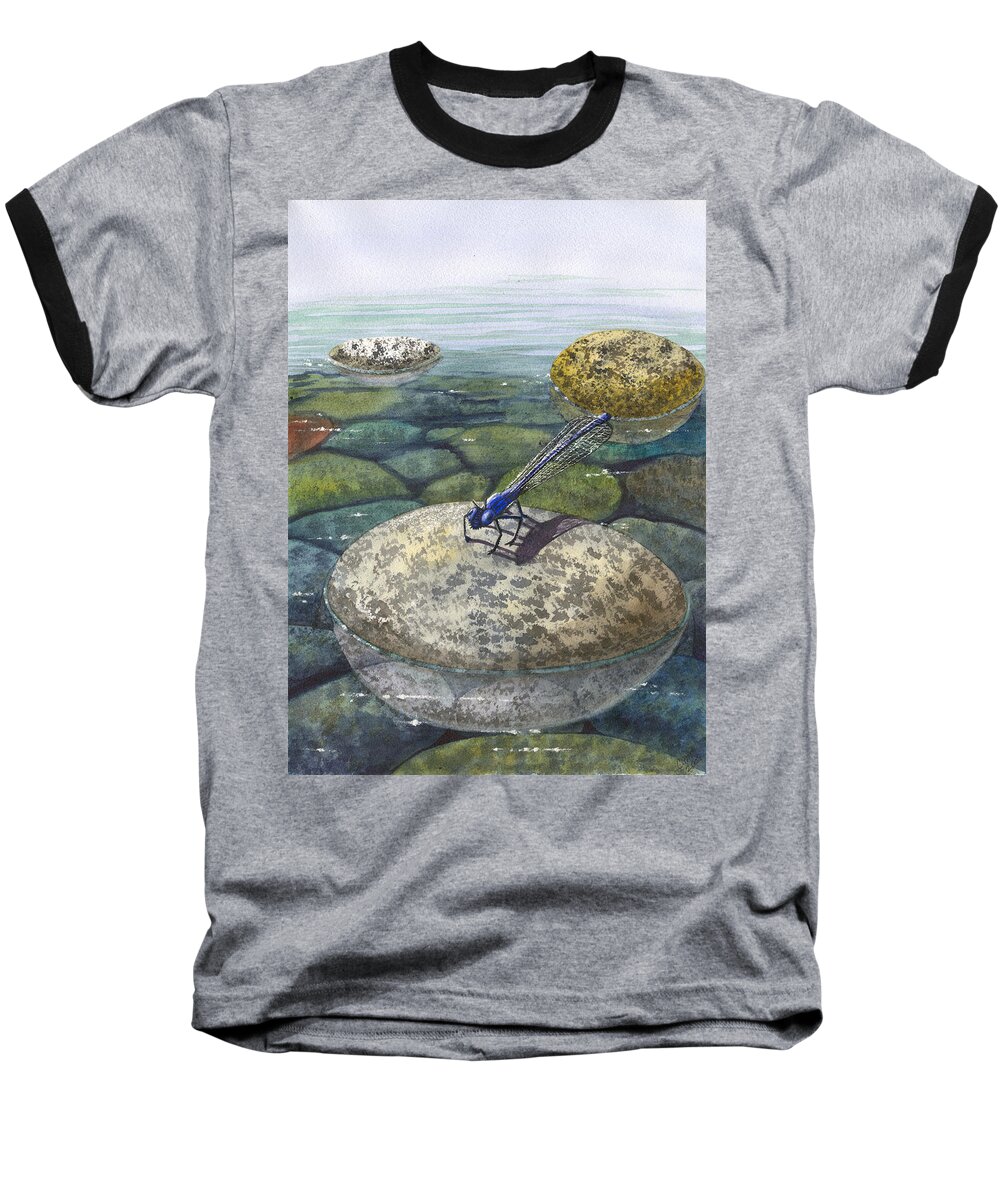 Water Baseball T-Shirt featuring the painting Waters Edge by Catherine G McElroy