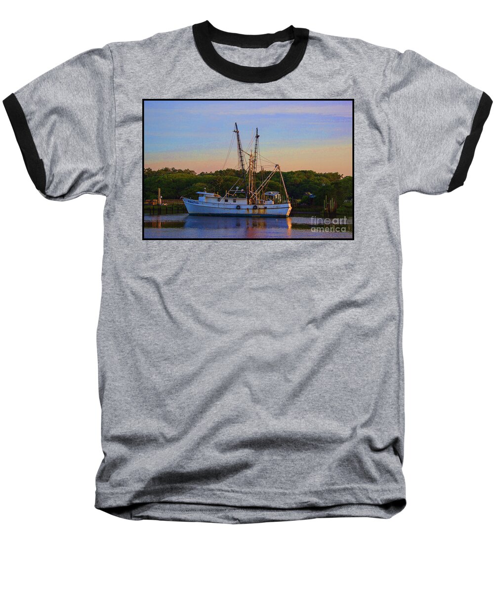 Shrimper Baseball T-Shirt featuring the photograph Old Shrimper by Roberta Byram