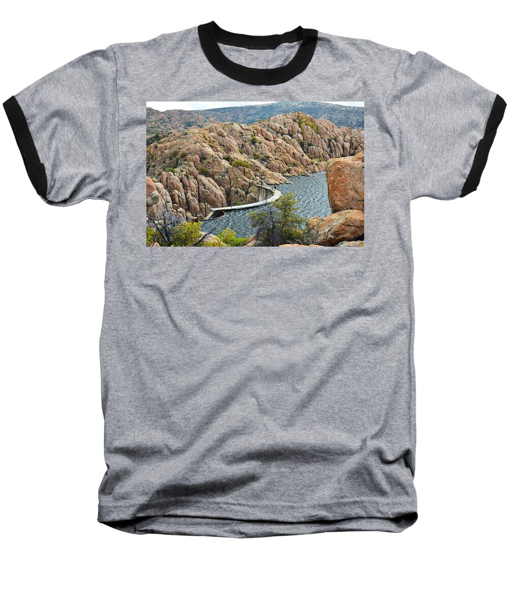 Photograph Baseball T-Shirt featuring the photograph Watson Lake Dam by Richard Gehlbach
