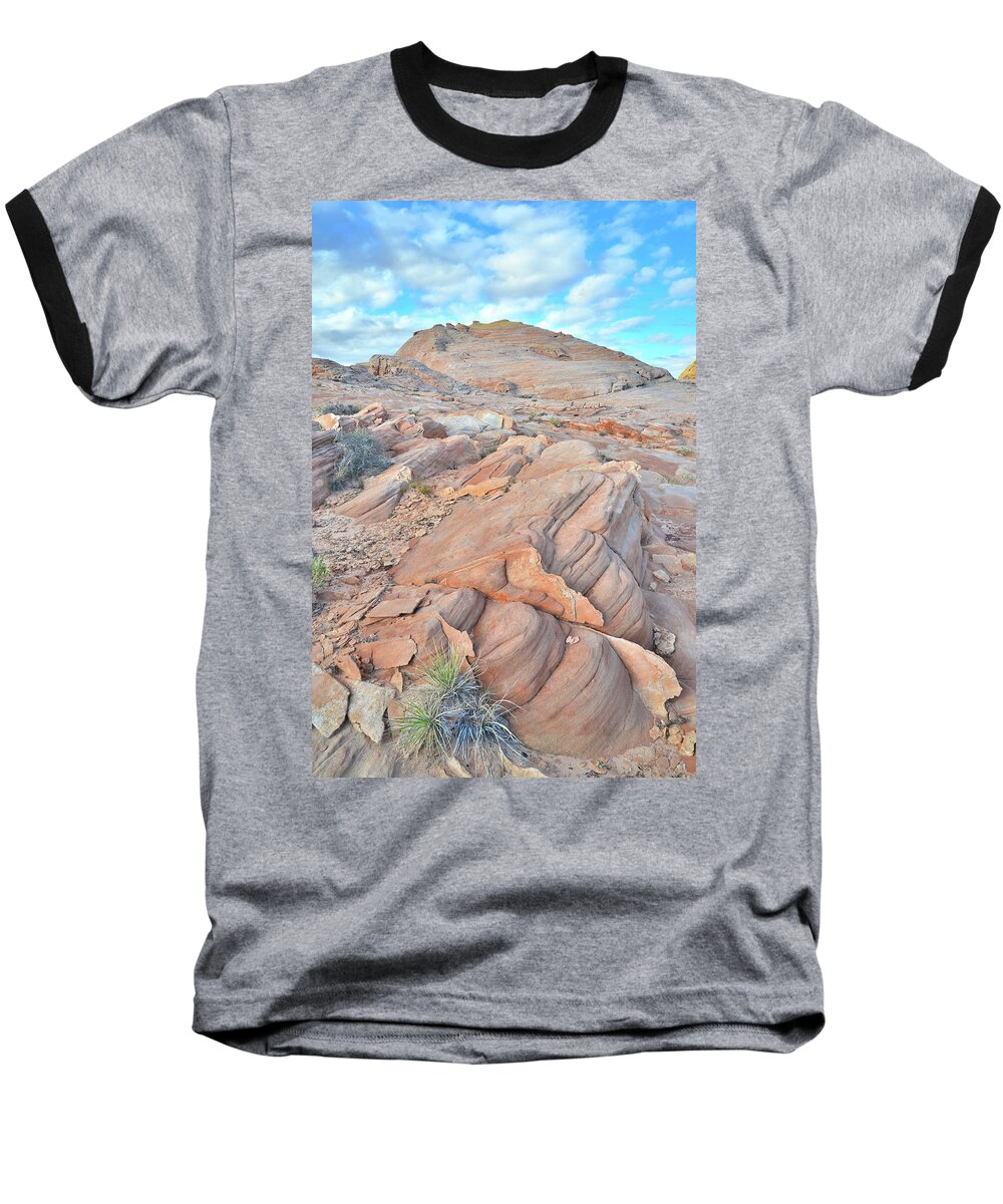 Valley Of Fire State Park Baseball T-Shirt featuring the photograph Wave of Sandstone in Valley of Fire by Ray Mathis