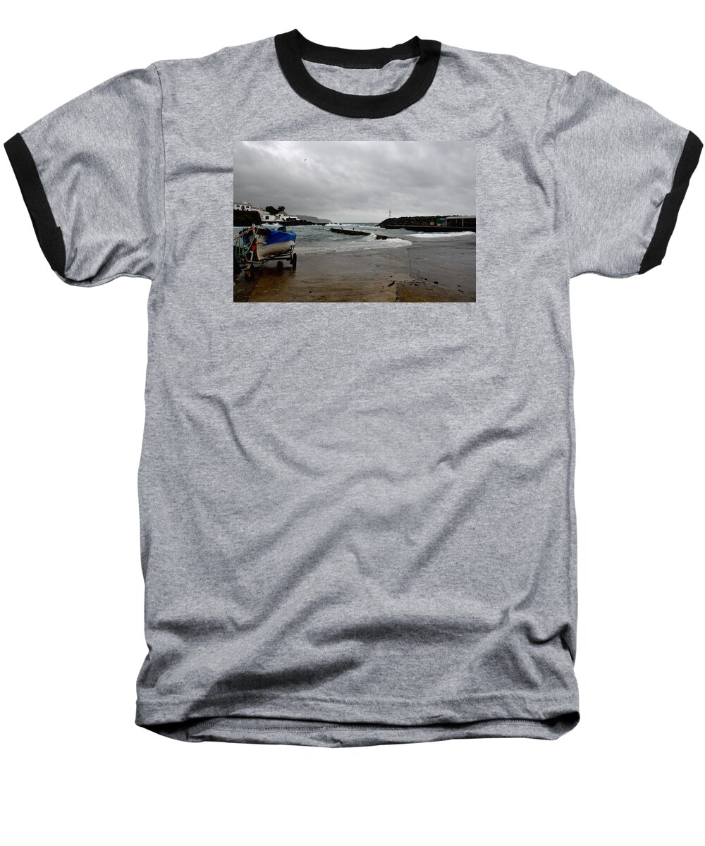 Action Baseball T-Shirt featuring the photograph Waves Azores-033 by Joseph Amaral