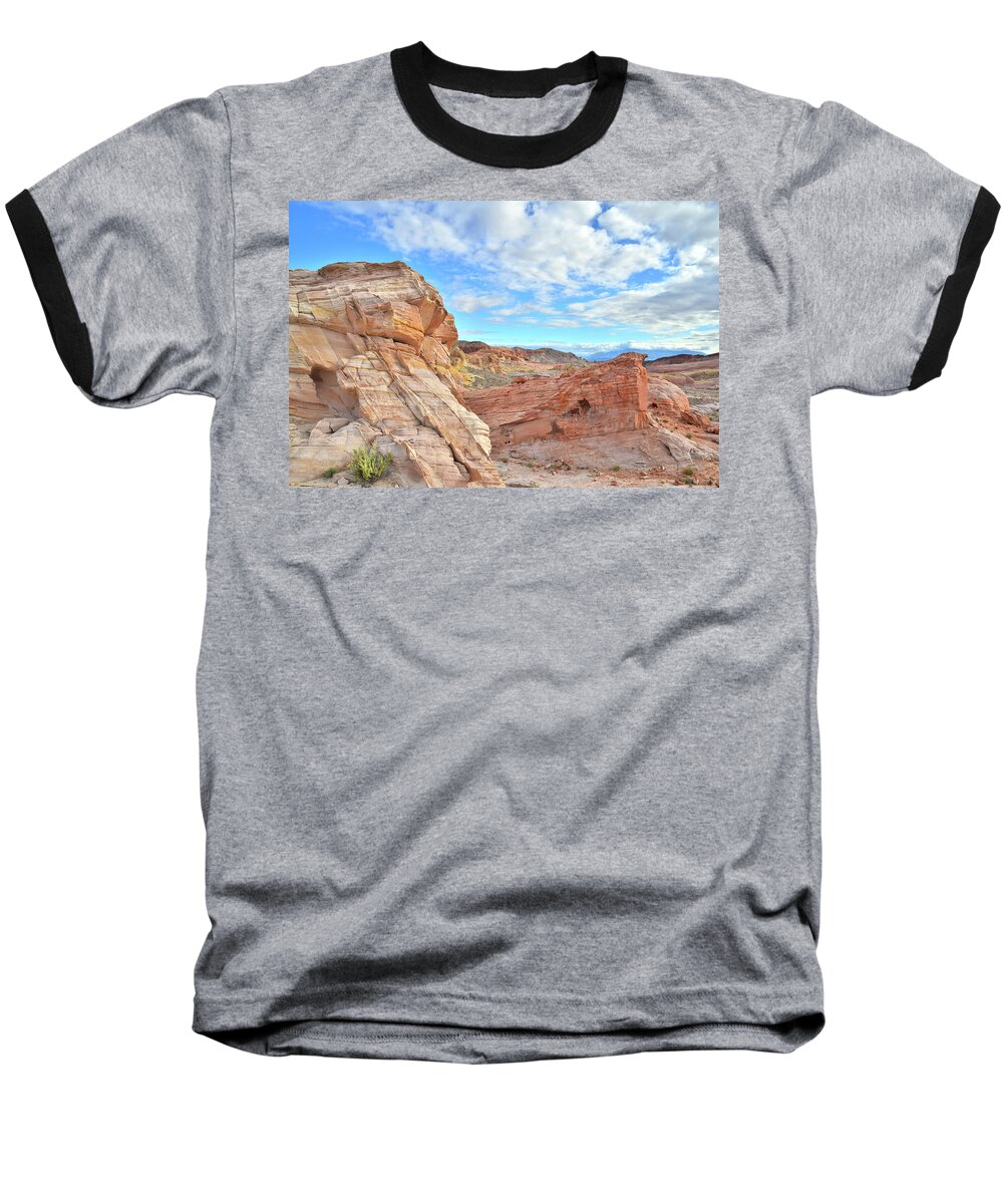 Valley Of Fire State Park Baseball T-Shirt featuring the photograph Waves of Sandstone in Valley of Fire by Ray Mathis