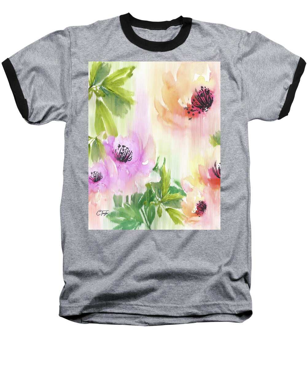 Roses Baseball T-Shirt featuring the painting Weeping Rose Forest by Colleen Taylor