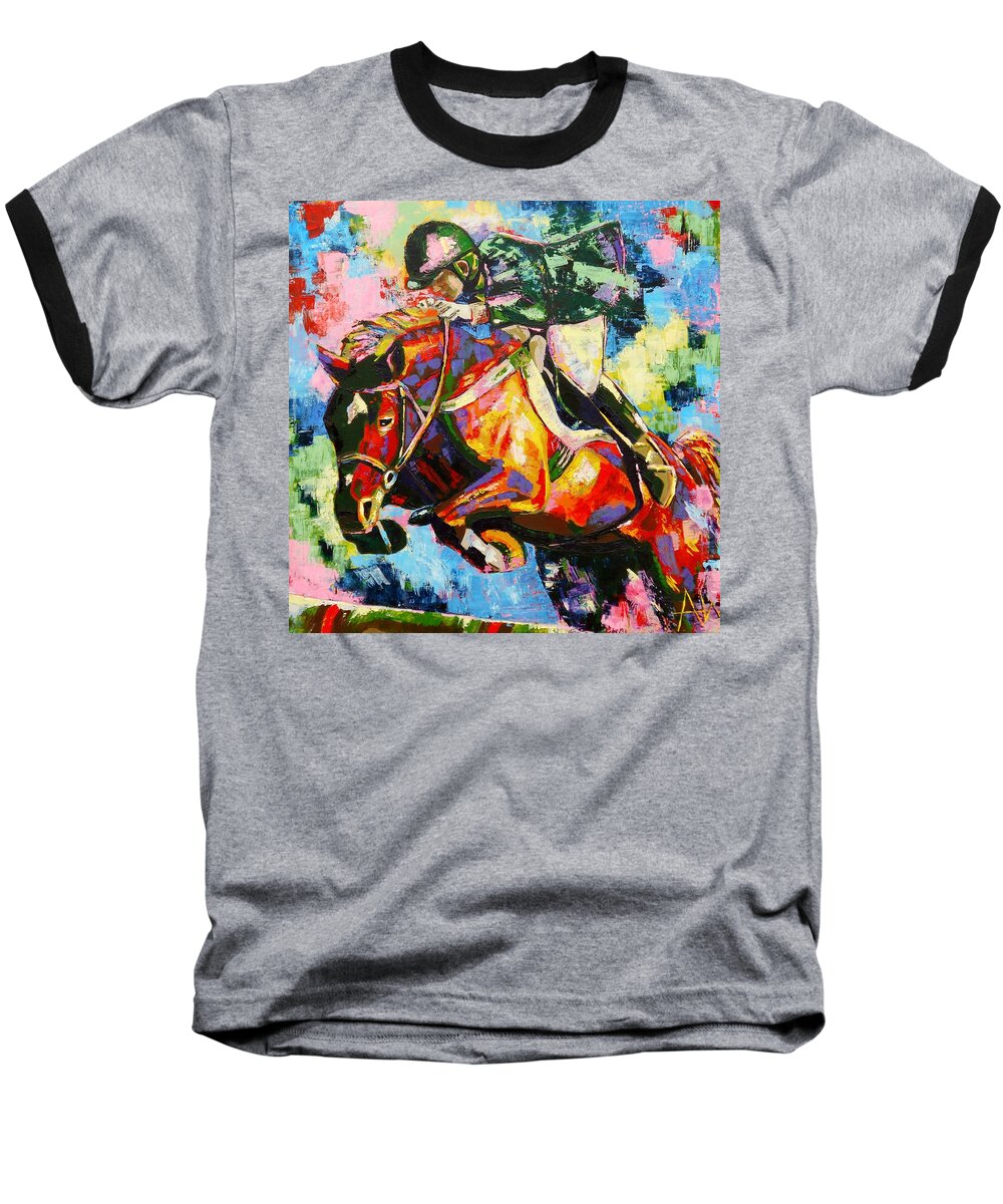 Horse Baseball T-Shirt featuring the painting Weightless by Angie Wright