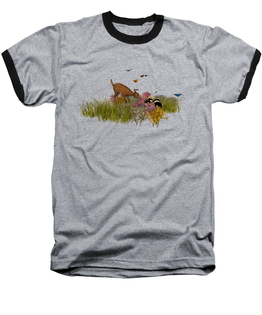 Welcome Spring Baseball T-Shirt featuring the digital art Welcome Spring by Two Hivelys