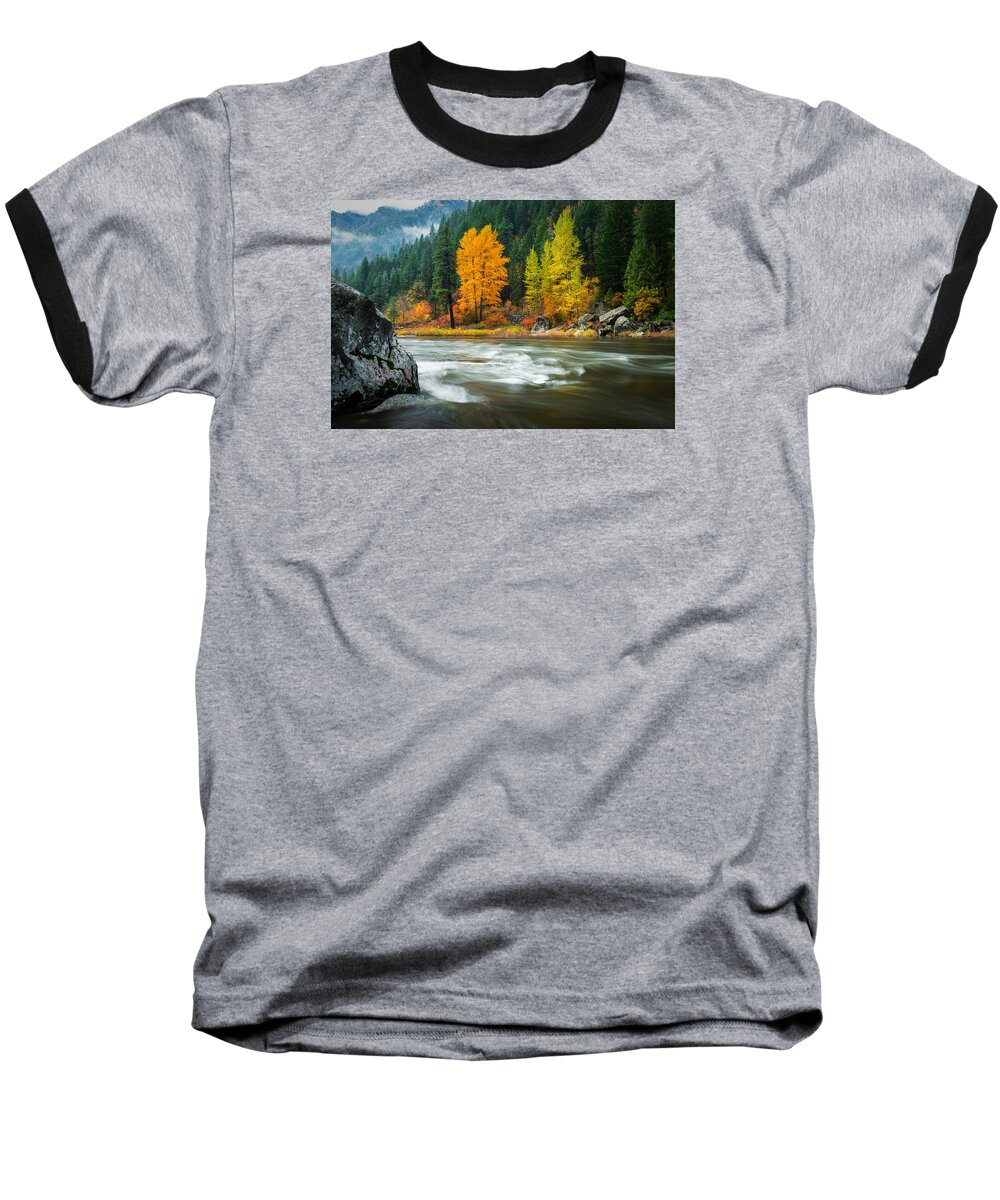 Fall Baseball T-Shirt featuring the photograph Wenatchee Riverside by Dan Mihai