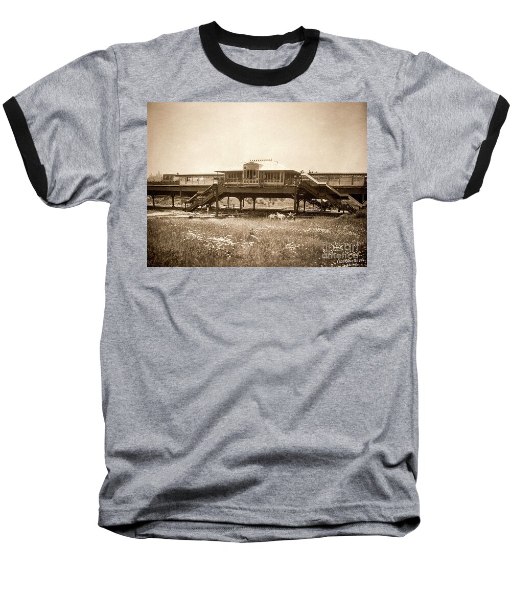 Irt Baseball T-Shirt featuring the photograph West 207th Street, 1906 by Cole Thompson
