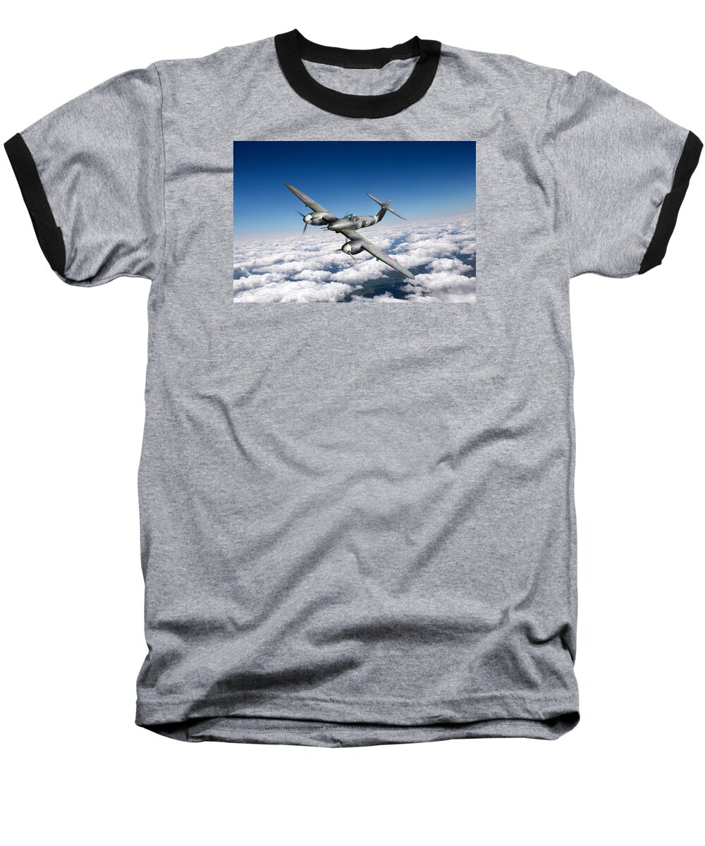 137 Squadron Baseball T-Shirt featuring the photograph Westland Whirlwind portrait by Gary Eason