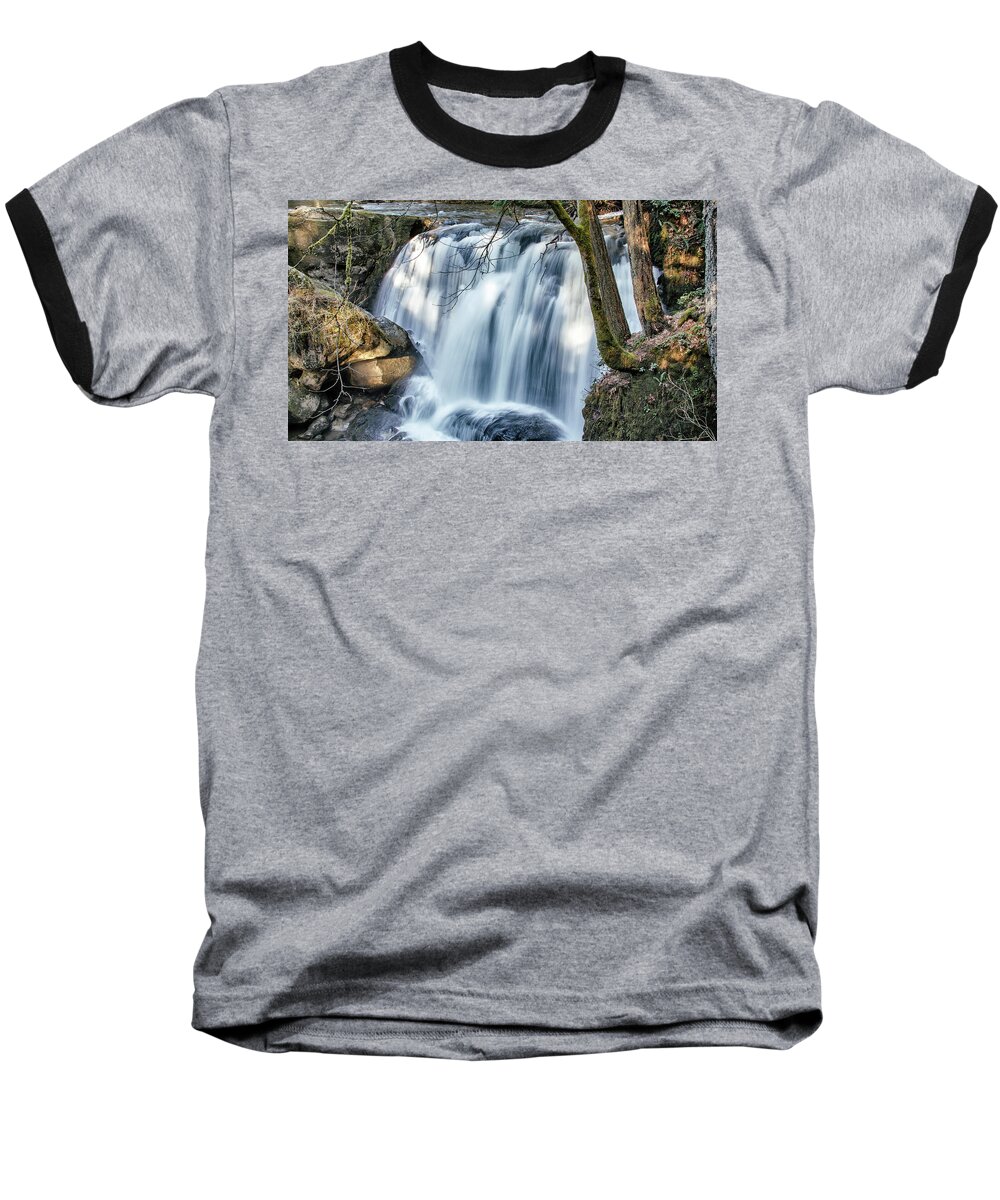 Whatcom Falls Baseball T-Shirt featuring the photograph Whatcom Falls by Tony Locke