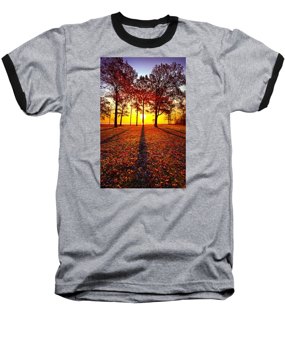 Autumn Baseball T-Shirt featuring the photograph Where You Have Been Is Part Of Your Story by Phil Koch