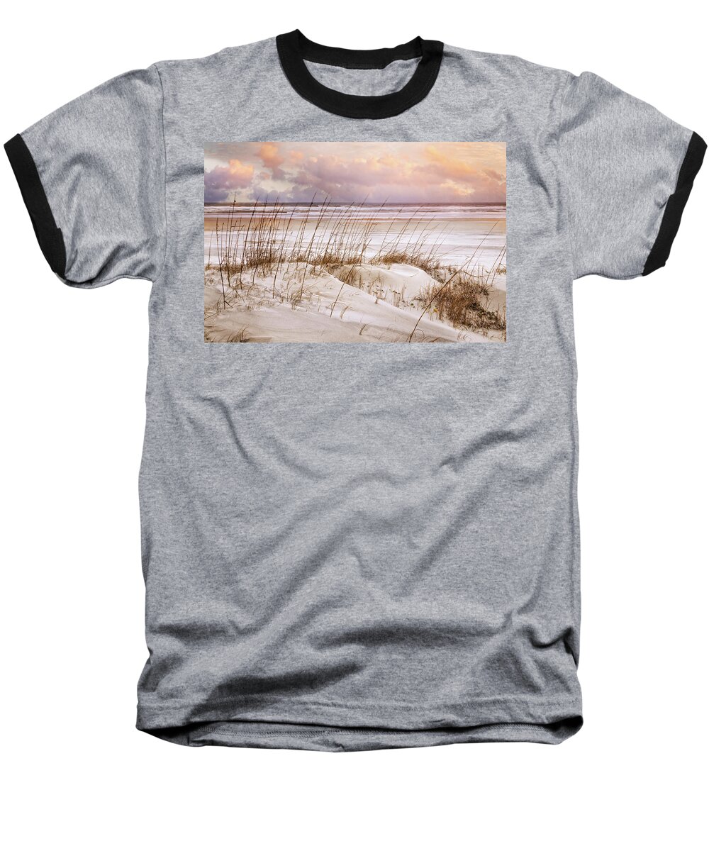 Clouds Baseball T-Shirt featuring the photograph Whispers in the Dunes by Debra and Dave Vanderlaan